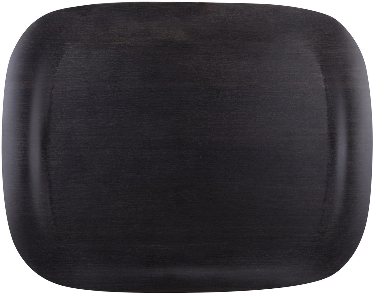 Tablett Wave Art Dark Wood 32x21cm in Schwarz präsentiert im Onlineshop von KAQTU Design AG. Tablett ist von Roltex