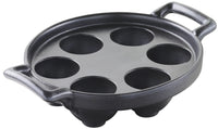 Schneckenpfanne 6 Löcher, gusseisen-optik
