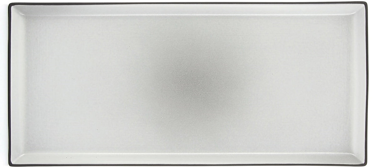 Equinoxe Speiseteller rechteckig, 35x15x1.8 cm, Pfeffer in Silber präsentiert im Onlineshop von KAQTU Design AG. Teller ist von Revol