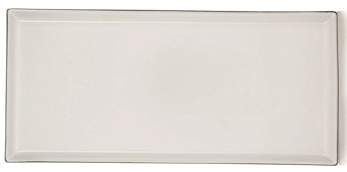 Piatto piano Equinoxe rettangolare, 32,5x15x1,8 cm, bianco