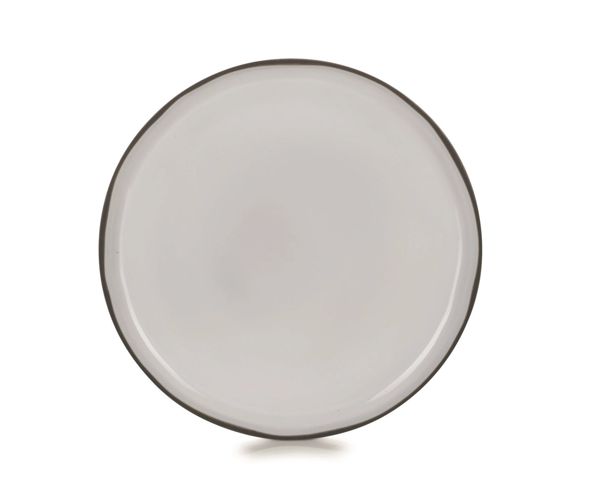 Caractère Speiseteller, Ø26cm, kumu. weis in Silber präsentiert im Onlineshop von KAQTU Design AG. Teller ist von Revol