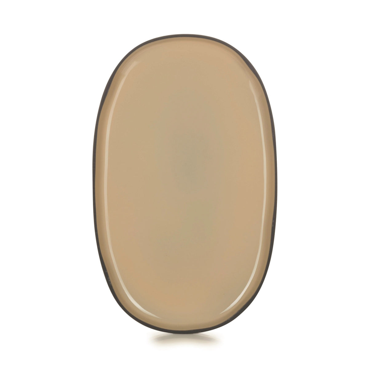 Caractère Servierplatte, oval, 35.5x21.8x2.5cm, Muskatnuss in Beige präsentiert im Onlineshop von KAQTU Design AG. Platte ist von Revol