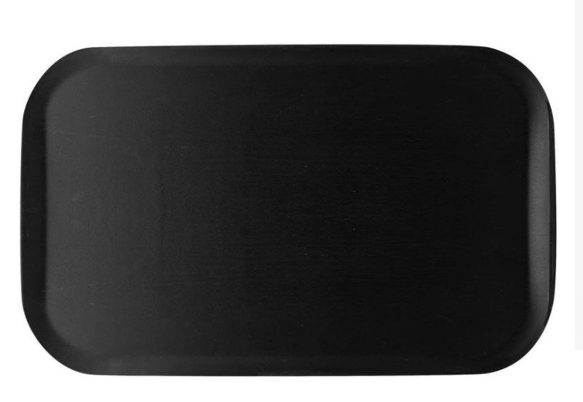 Tablett Rocca GN Grain black rutschfest in Schwarz präsentiert im Onlineshop von KAQTU Design AG. Tablett ist von Roltex