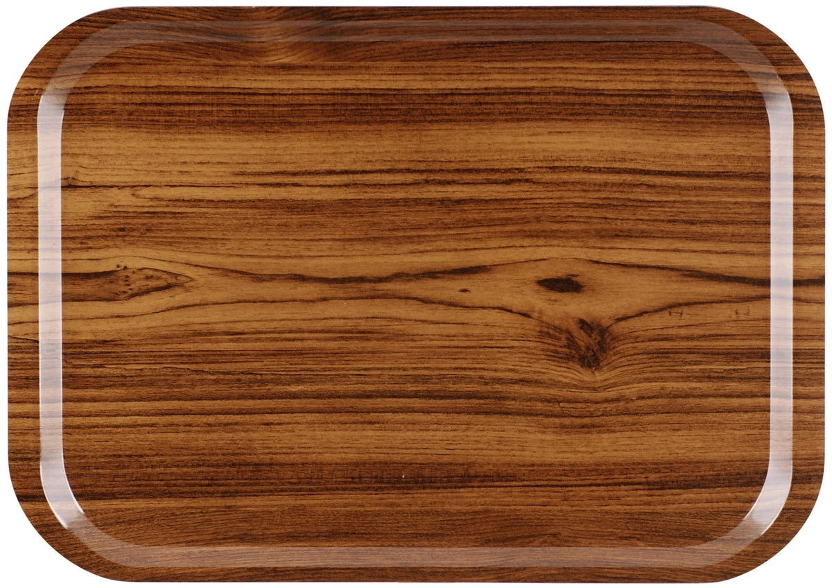 Tablett Fast Food Teak rutschfest 37.5x26.5cm in Braun präsentiert im Onlineshop von KAQTU Design AG. Tablett ist von Roltex