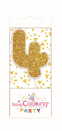 Mini Kerze Nummer 4 gold