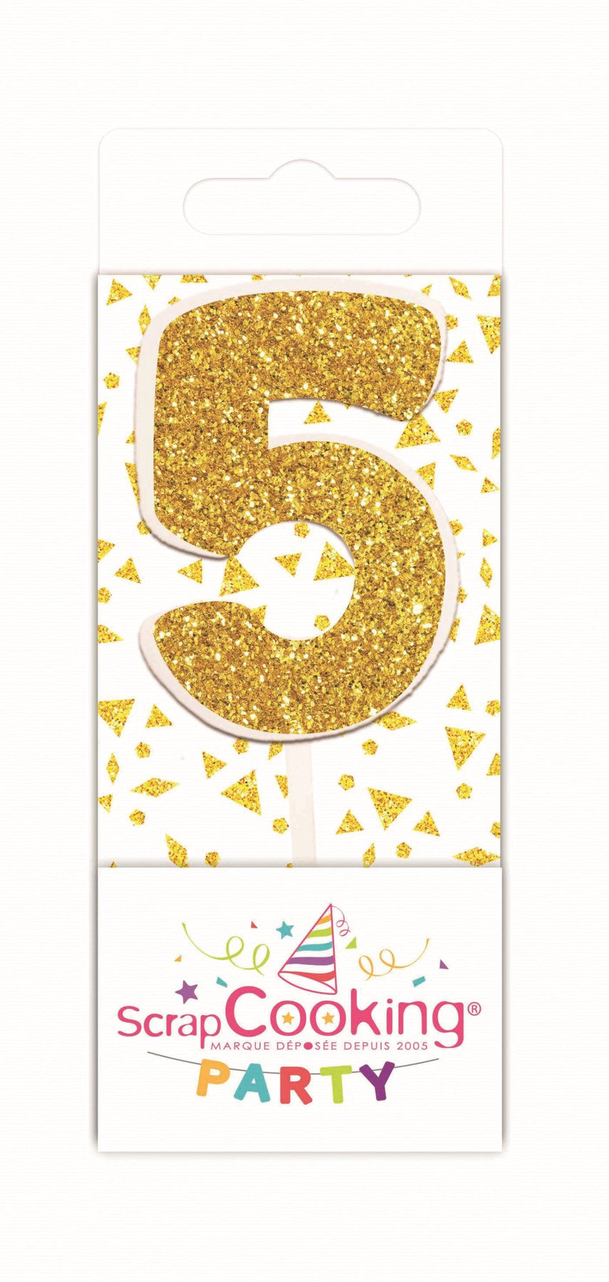 Mini Kerze Nummer 5 gold in Gold präsentiert im Onlineshop von KAQTU Design AG. Kerzen ist von Scrap Cooking