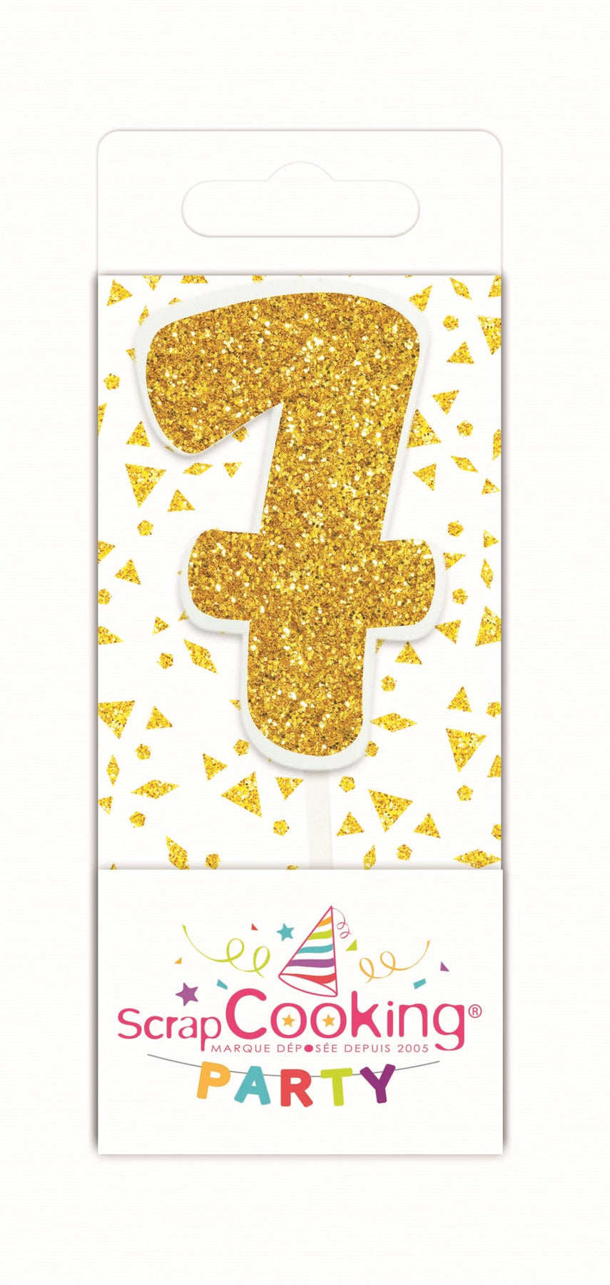 Mini Kerze Nummer 7 gold in Gold präsentiert im Onlineshop von KAQTU Design AG. Kerzen ist von Scrap Cooking