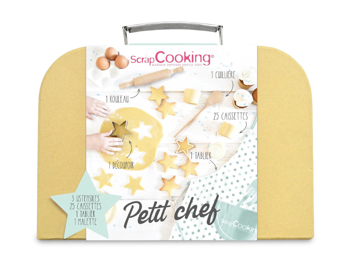 Kinder-Back-Köfferchen, Little Chef in Mehrfarbig präsentiert im Onlineshop von KAQTU Design AG. Backutensilien ist von Scrap Cooking