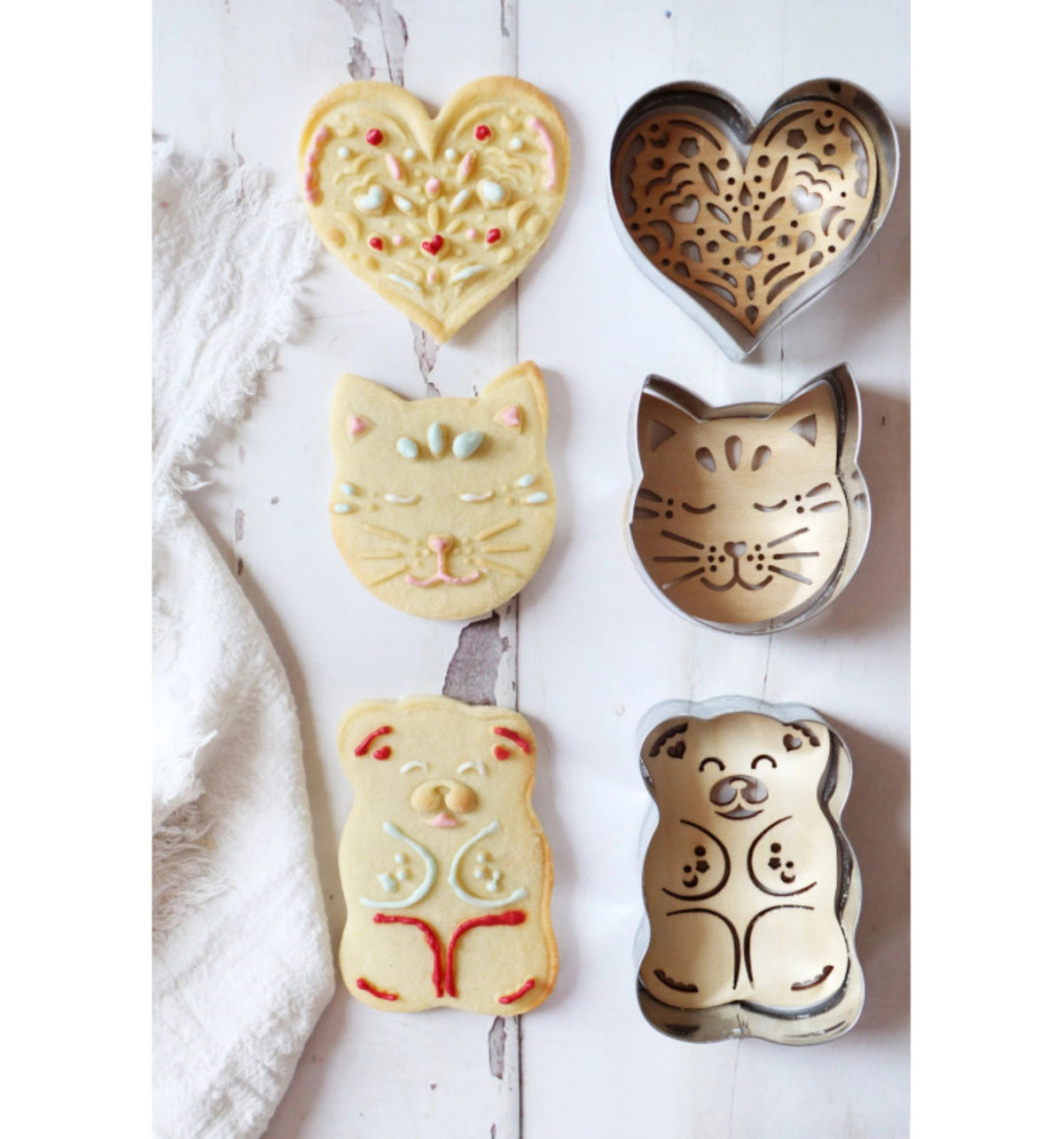 3er Set Ausstecher u. Präger Classic in Silber präsentiert im Onlineshop von KAQTU Design AG. Ausstecher ist von Scrap Cooking