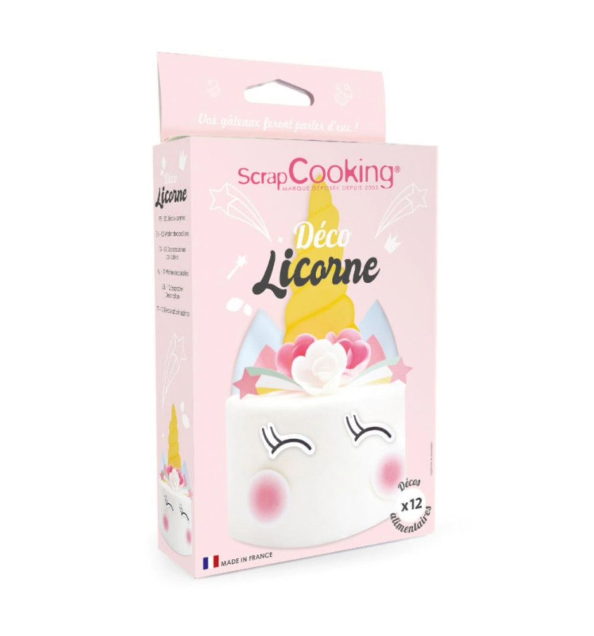 12-tlg. Set Oblaten Deko Einhorn in Mehrfarbig präsentiert im Onlineshop von KAQTU Design AG. Zutaten ist von Scrap Cooking