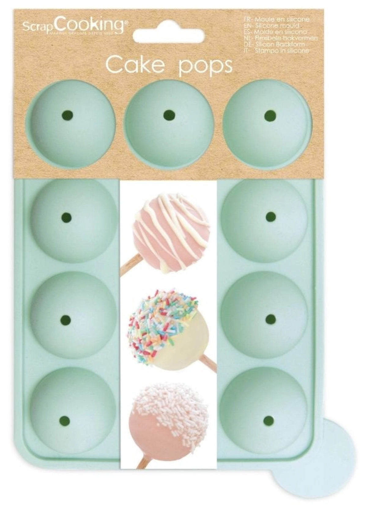Silikonbackform mini Pop Cakes 15er in Grün präsentiert im Onlineshop von KAQTU Design AG. Backform / Backblech ist von Scrap Cooking