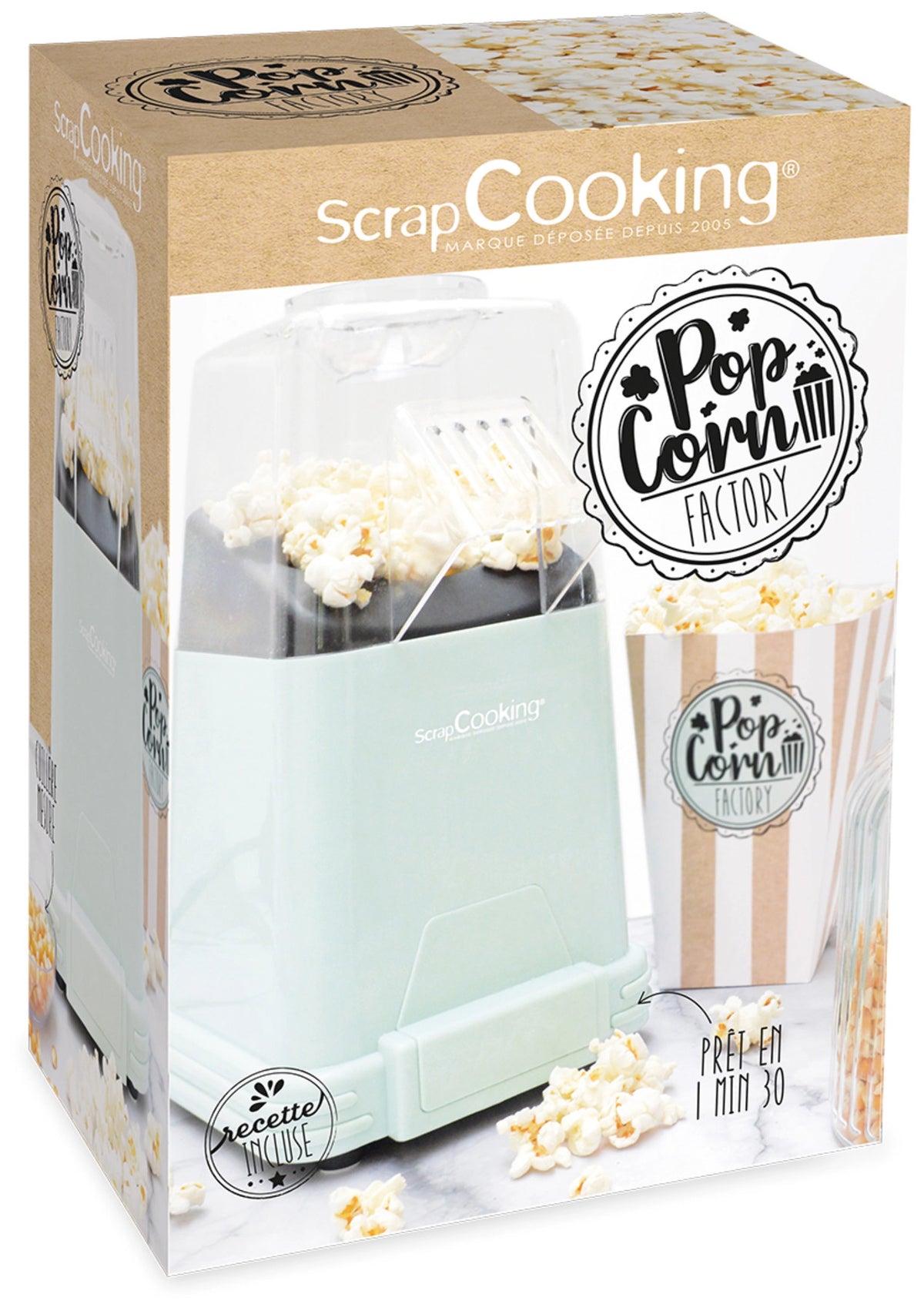 Popcorn Factory in Grün präsentiert im Onlineshop von KAQTU Design AG. Küchengerät ist von Scrap Cooking