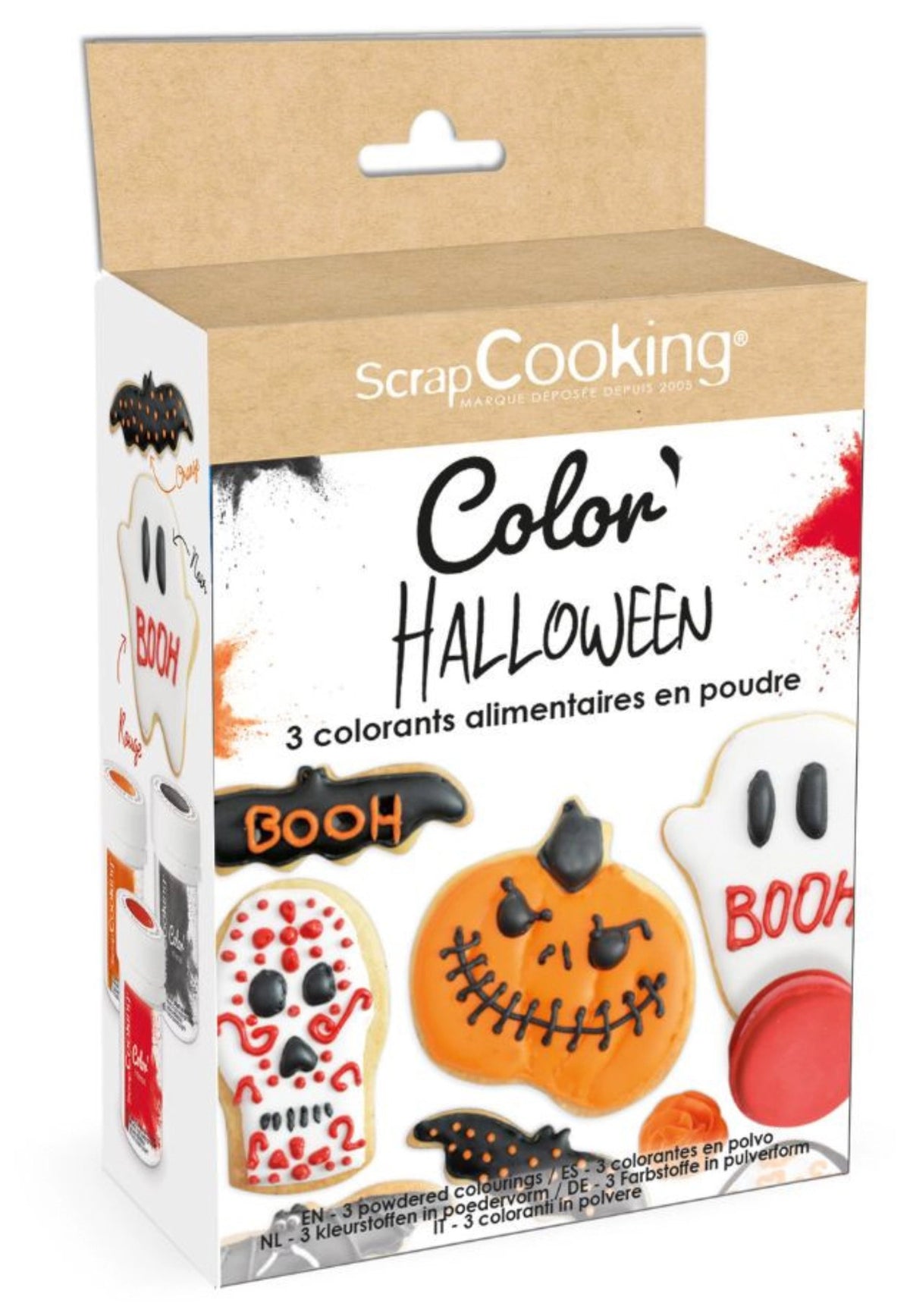 3-tlg. Set Farbpulver Halloween orange schwarz rot 3x5g in Mehrfarbig präsentiert im Onlineshop von KAQTU Design AG. Zutaten ist von Scrap Cooking