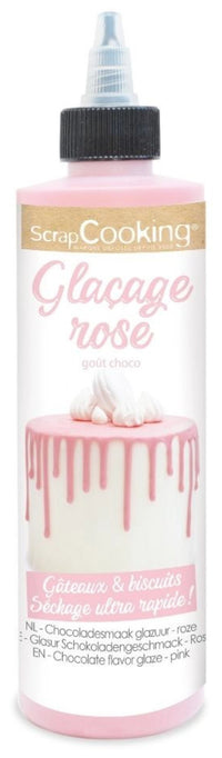 Drip cake glassato al cioccolato, rosa 130g