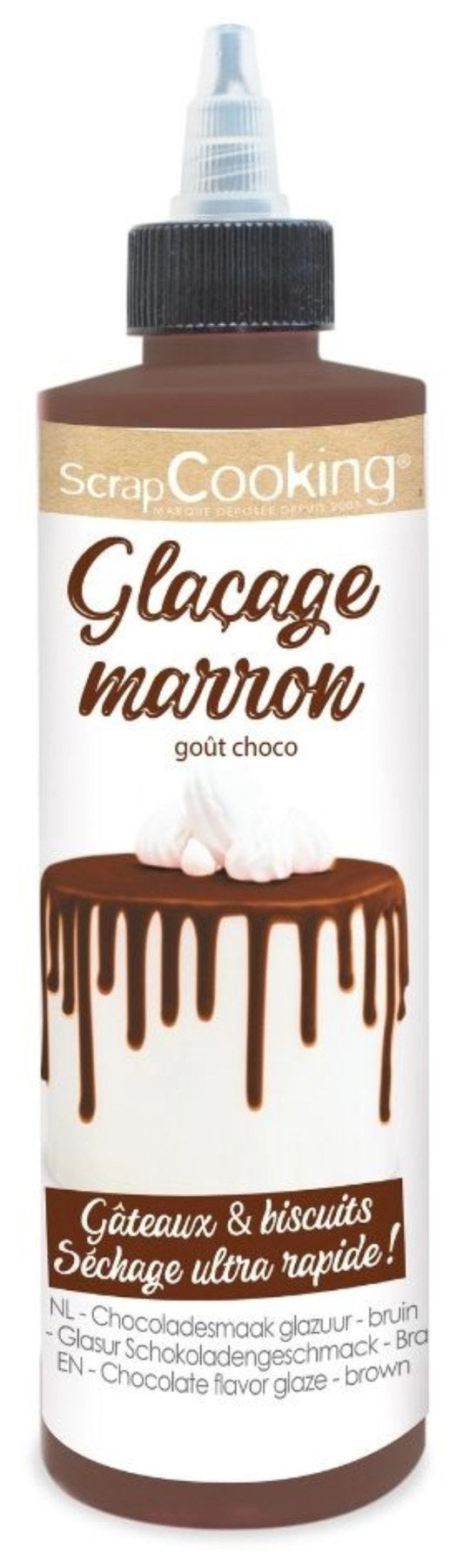 Schokoladengeschmacksglasur Drip Cake, braun 130g in Braun präsentiert im Onlineshop von KAQTU Design AG. Zutaten ist von Scrap Cooking