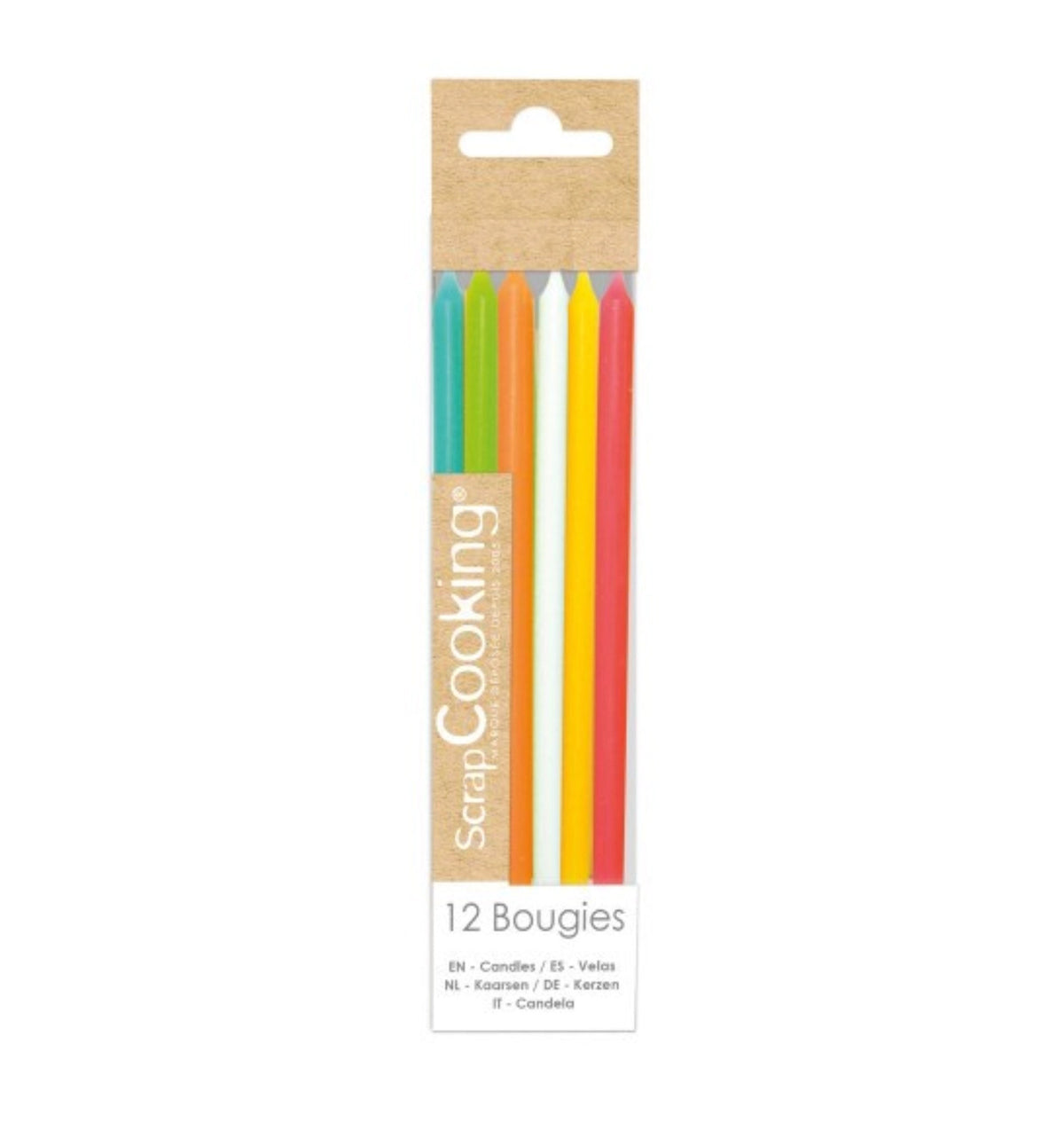 12er Set Kerzen lang bunt 12cm Migros Do It in Mehrfarbig präsentiert im Onlineshop von KAQTU Design AG. Kerzen ist von Scrap Cooking
