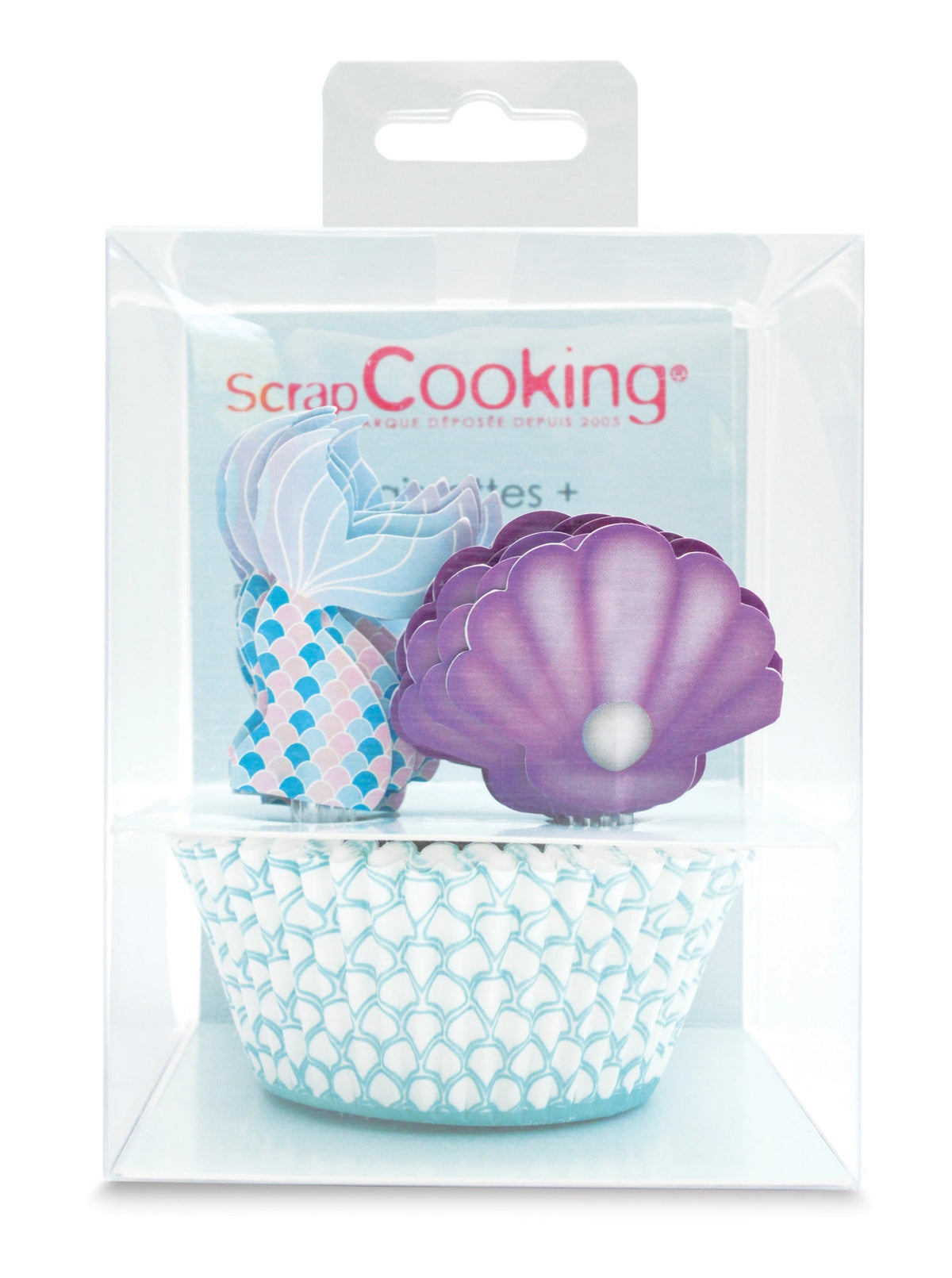 24 Muffinförmchen u. 24 cake toppers Meerjungfrau in Mehrfarbig präsentiert im Onlineshop von KAQTU Design AG. Backform ist von Scrap Cooking