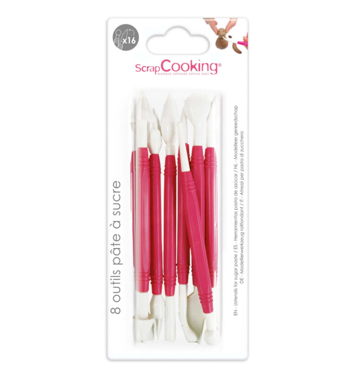8er Werkzeugset Patisserie in Pink präsentiert im Onlineshop von KAQTU Design AG. Backutensilien ist von Scrap Cooking