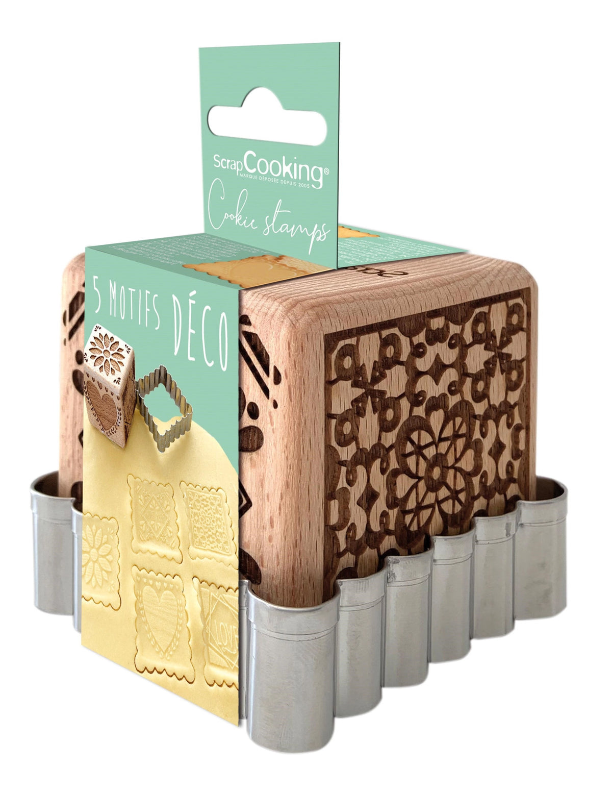 Cookie Stamp, Würfelstempel u. Ausstecher, Weihnachtsdeko in Mehrfarbig präsentiert im Onlineshop von KAQTU Design AG. Küchenhelfer ist von Scrap Cooking