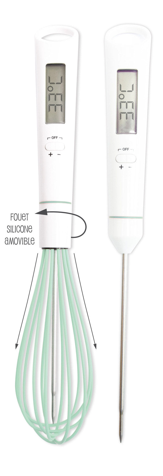 Thermometer-Schneebesen in Weiss präsentiert im Onlineshop von KAQTU Design AG. Schwingbesen ist von Scrap Cooking