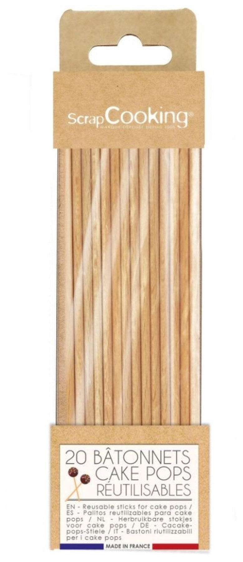 20 Sticks für Pop Cakes in Braun präsentiert im Onlineshop von KAQTU Design AG. Backutensilien ist von Scrap Cooking