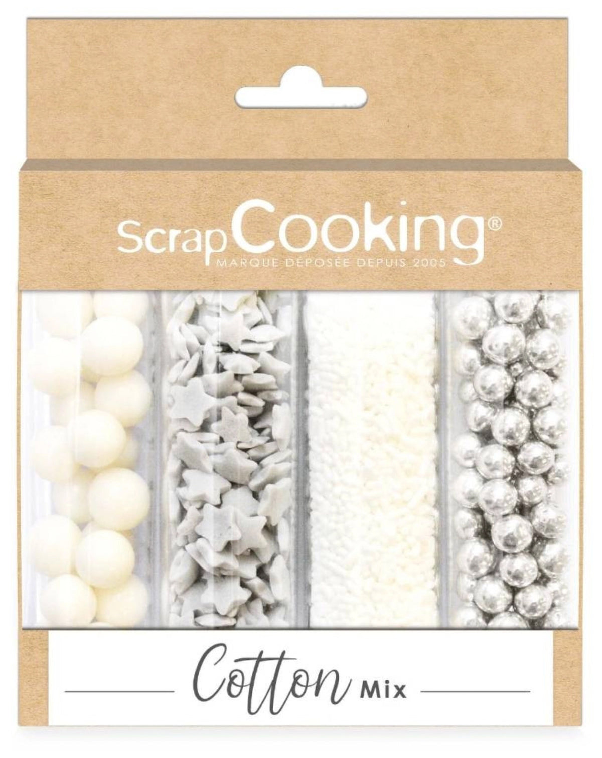 4er Set Zuckerdekors, Cotton Mix, 61g in Mehrfarbig präsentiert im Onlineshop von KAQTU Design AG. Zutaten ist von Scrap Cooking