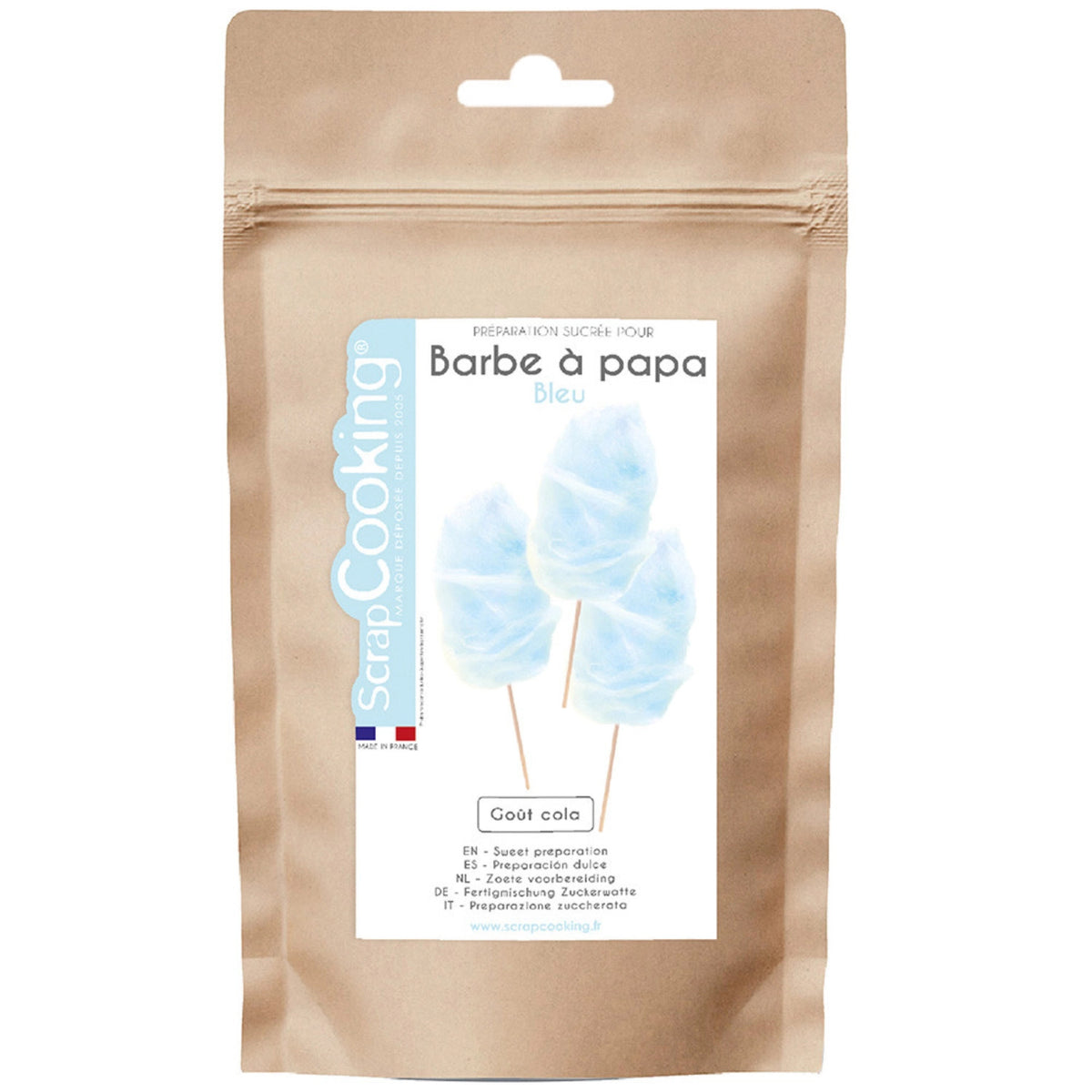 Zuckerwatte blau Cola 400g in Blau präsentiert im Onlineshop von KAQTU Design AG. Zutaten ist von Scrap Cooking