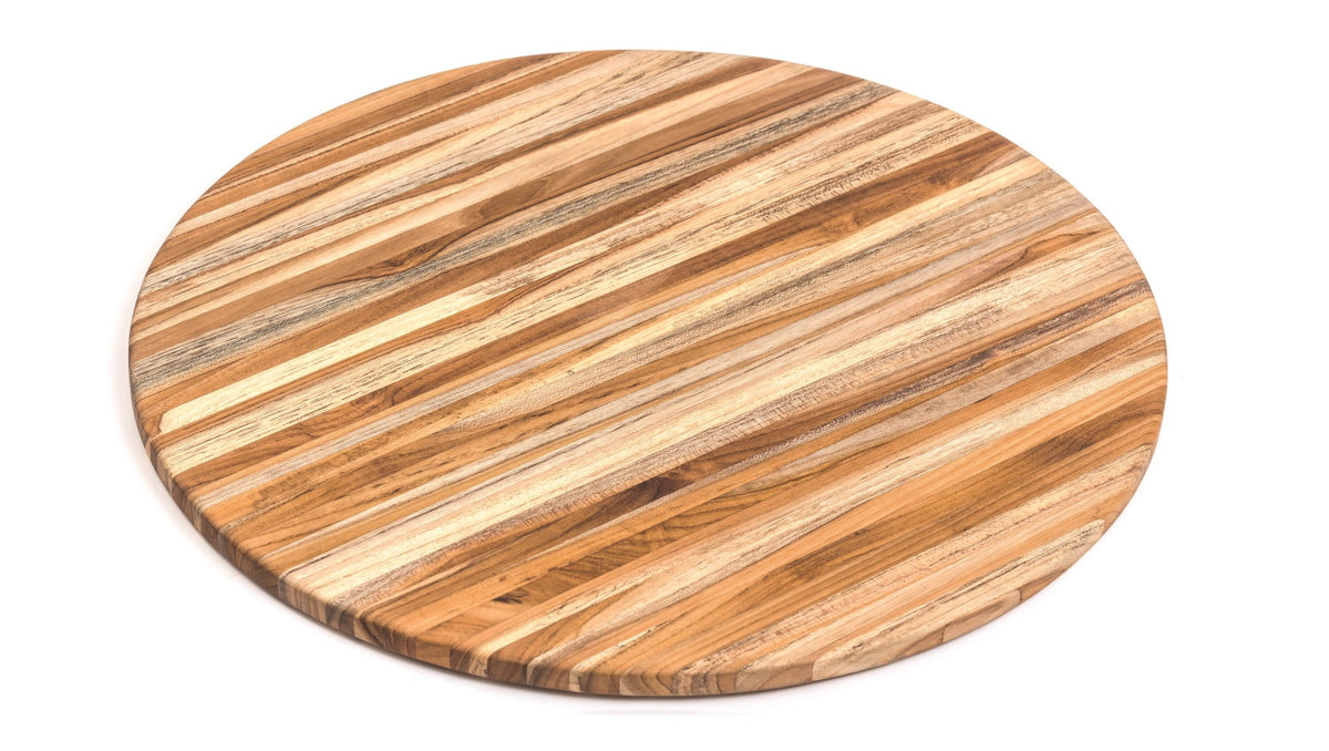 Teak Schneide- und Servierbrett rund, 46x1.4 cm in Braun präsentiert im Onlineshop von KAQTU Design AG. Schneidbrett ist von Teak Haus