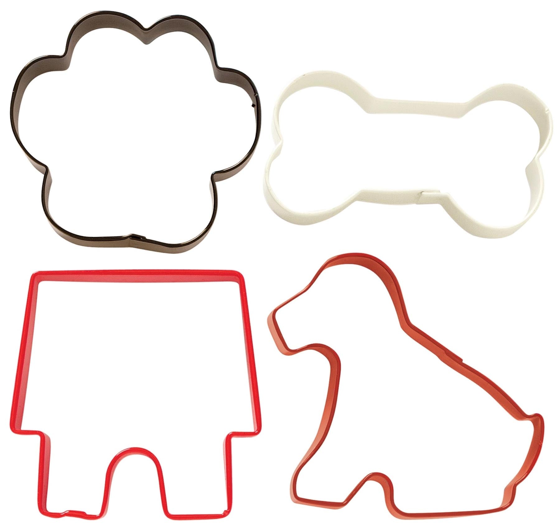 4er Set Ausstechformen, Hund in Mehrfarbig präsentiert im Onlineshop von KAQTU Design AG. Ausstecher ist von CakeSupplies