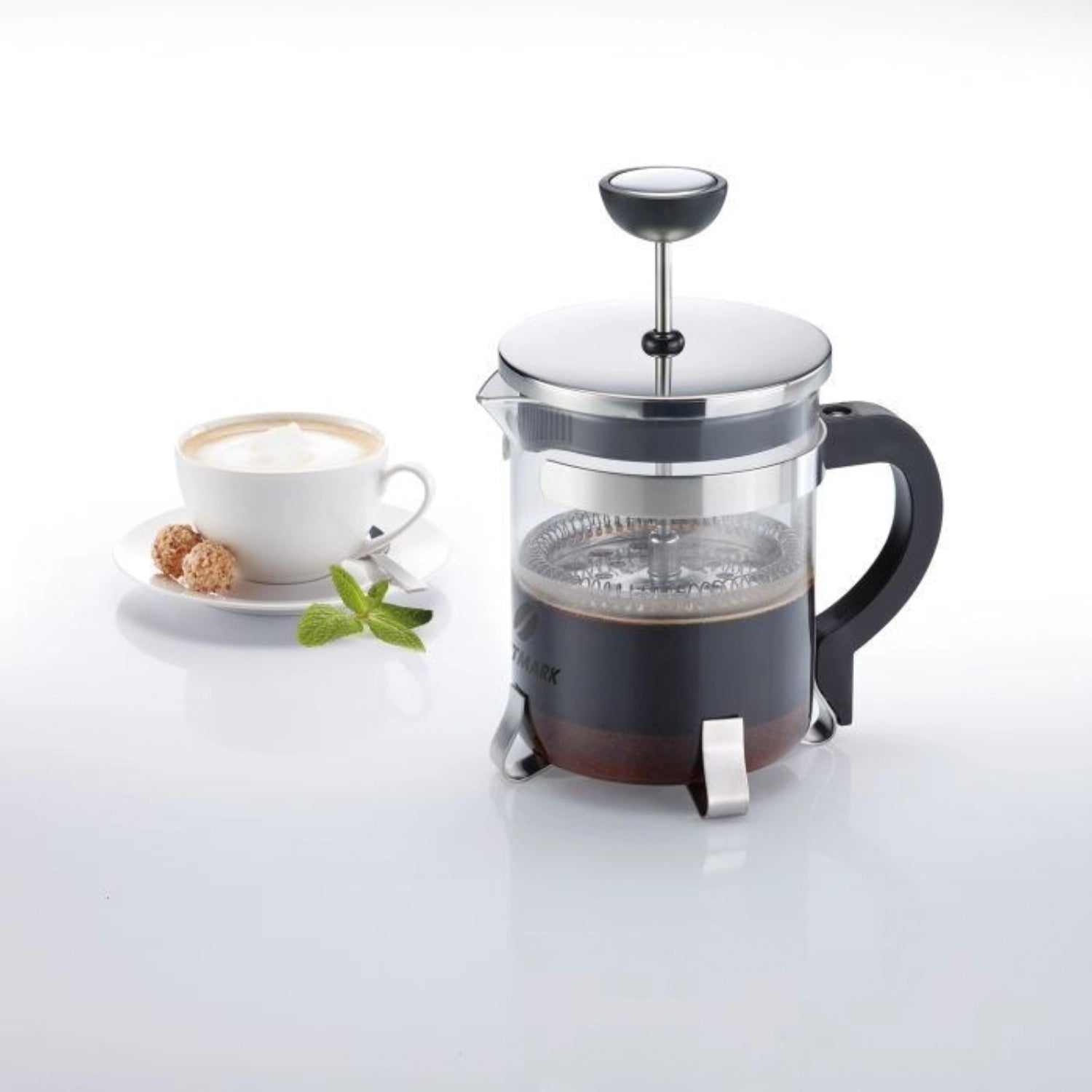 Elegante French Press Brasilia von Westmark, 500ml, ideal für aromatischen Kaffeegenuss, modernes Design in stilvollem Schwarz.