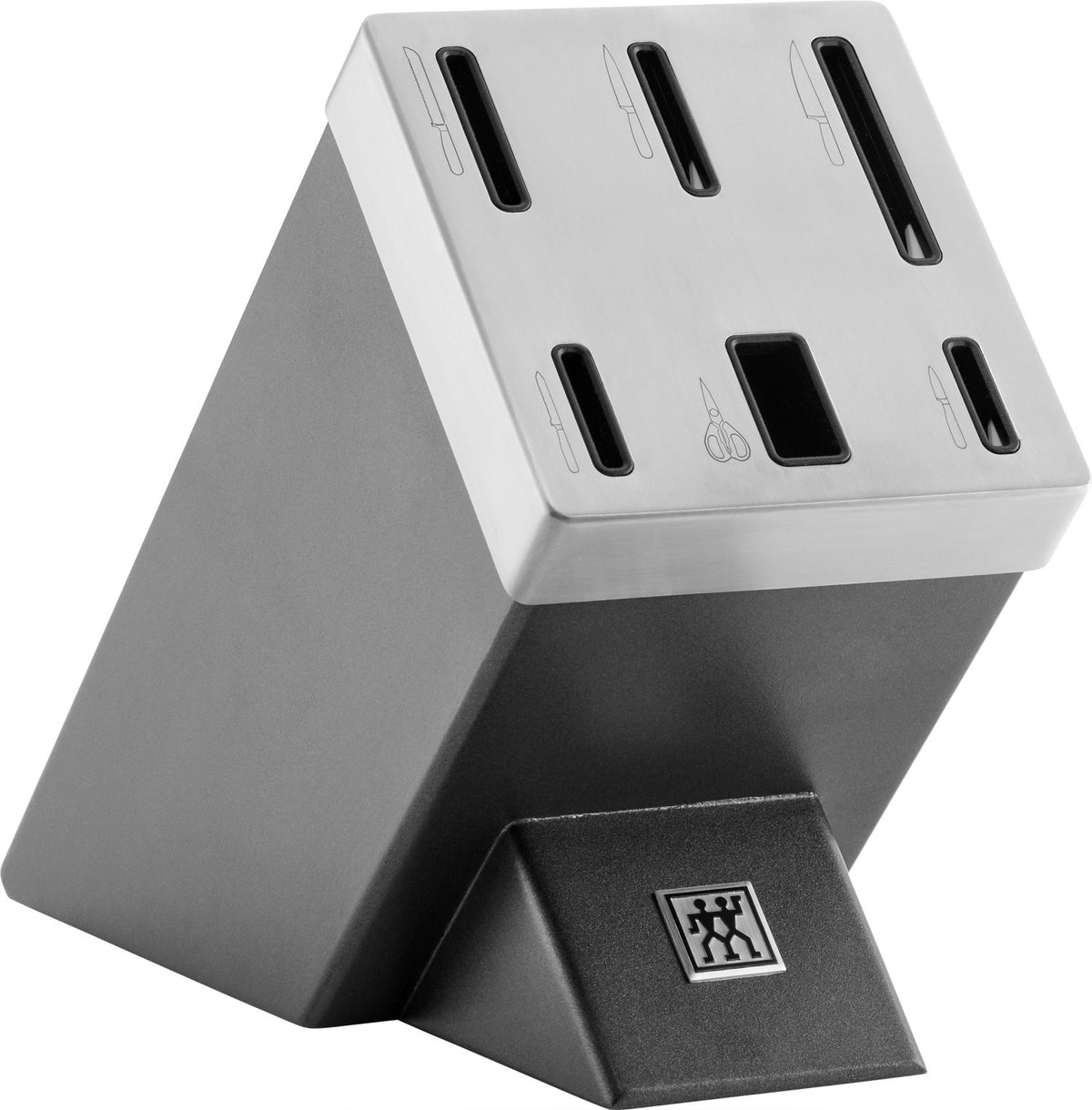 All Star selbstschärfender Messerblock, 7-tlg., chrom-silber in Schwarz präsentiert im Onlineshop von KAQTU Design AG. Messerblock ist von Zwilling Kitchen