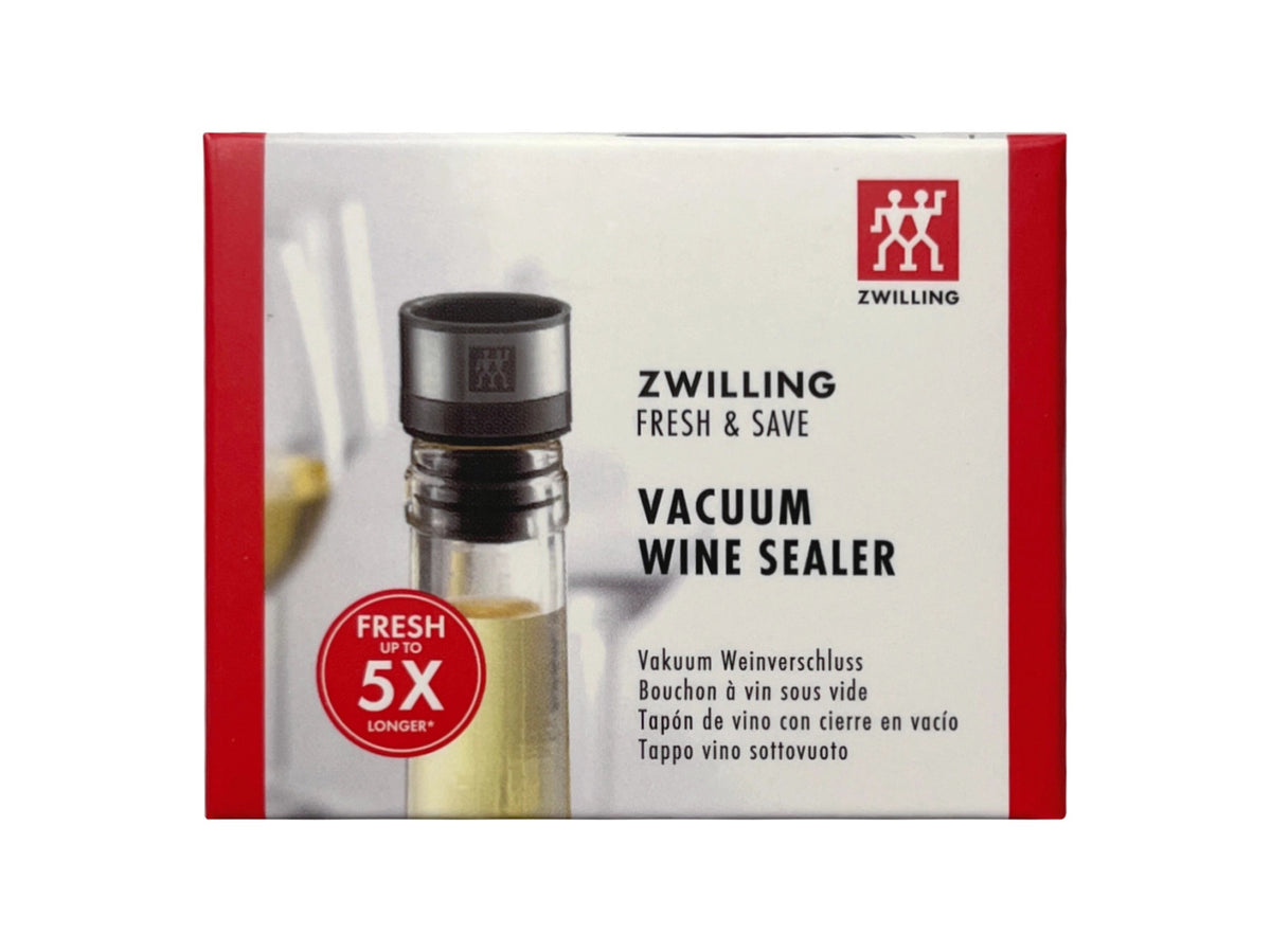 Vakuum Weinverschluss, 3x3x4 cm, grau in Schwarz präsentiert im Onlineshop von KAQTU Design AG. Barzubehör ist von Zwilling Kitchen