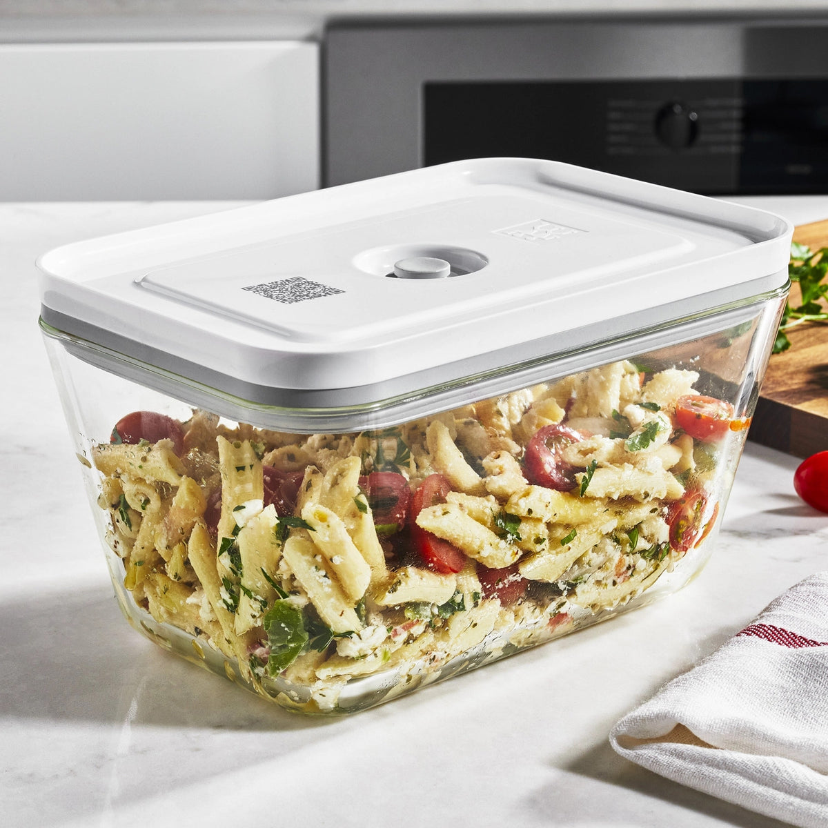 Vakuumbox L, Glas, 21.4x14.4x12.8 cm - 1.6 L in Transparent präsentiert im Onlineshop von KAQTU Design AG. Aufbewahrungsbehälter ist von Zwilling Kitchen