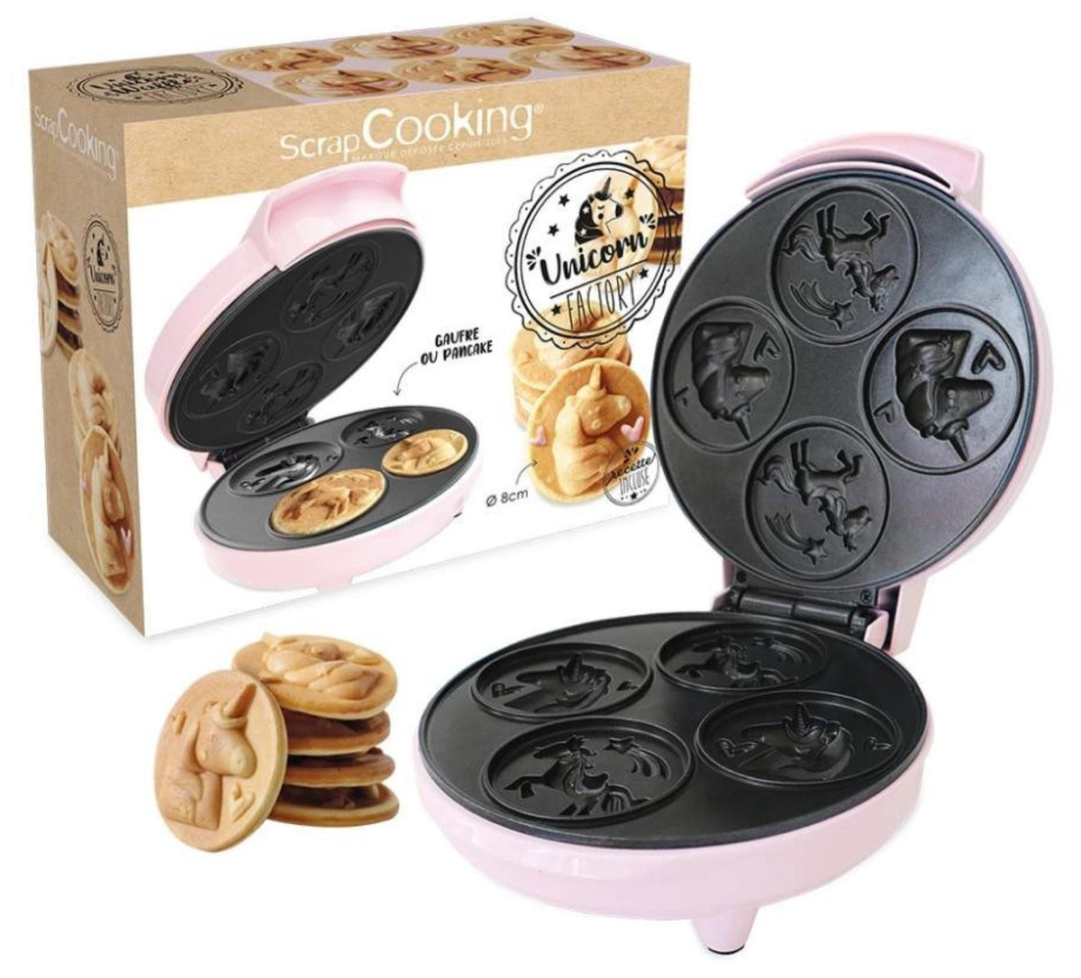 Unicorn Waffle Factory in Rot präsentiert im Onlineshop von KAQTU Design AG. Küchengerät ist von Scrap Cooking