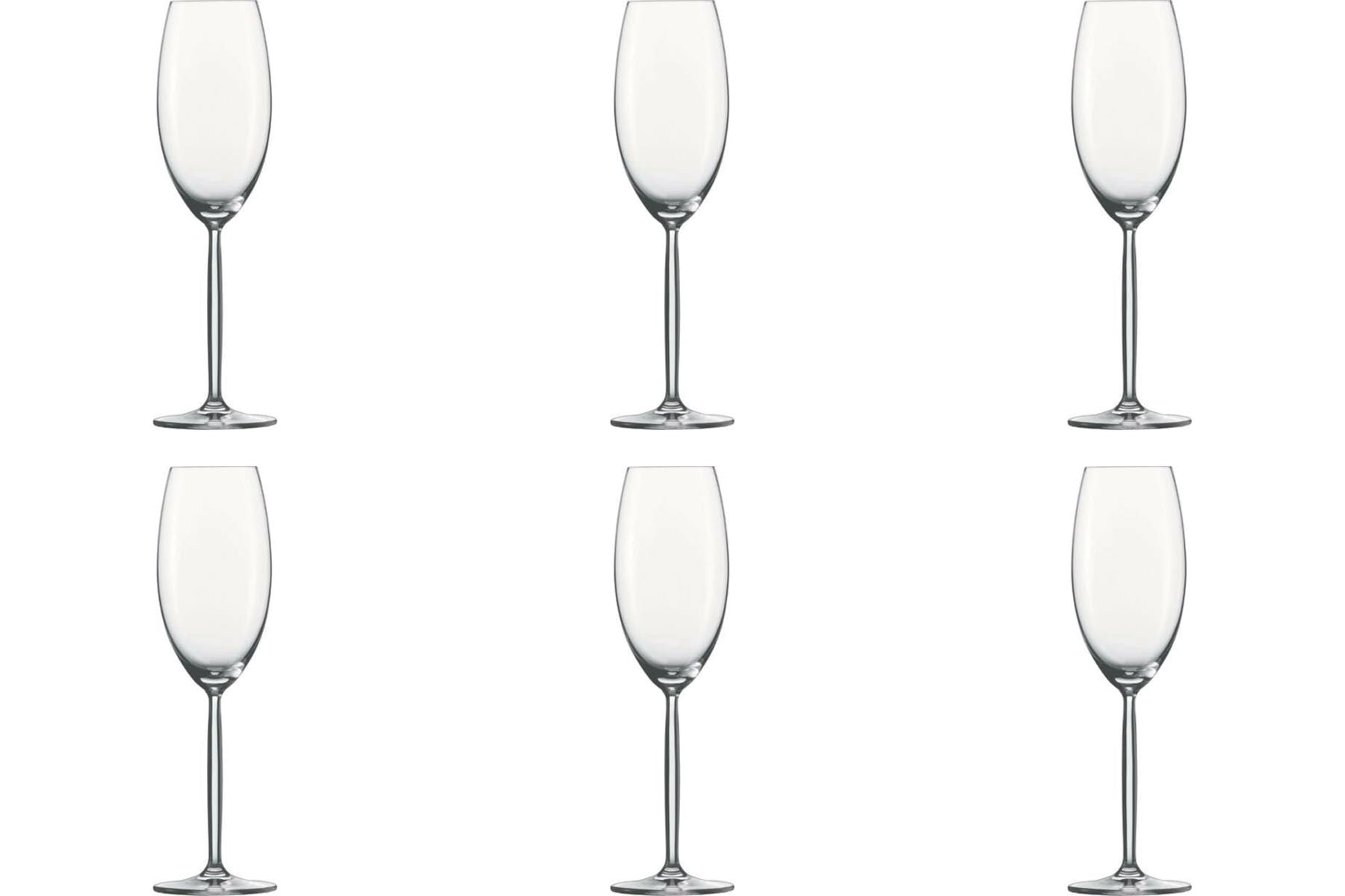 6er Set Diva 77 Champagnerkelch 293ml in  präsentiert im Onlineshop von KAQTU Design AG. Glas ist von Zwiesel