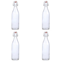 4er Set Flasche Lory 1 l  mit Porzellan-Bügelverschluss