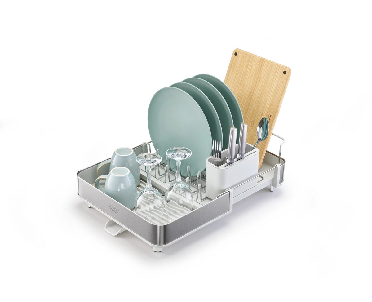 Extend Abtropfgestell Edelstahl ausziehbar in Silber präsentiert im Onlineshop von KAQTU Design AG. Küchenhelfer ist von Joseph Joseph