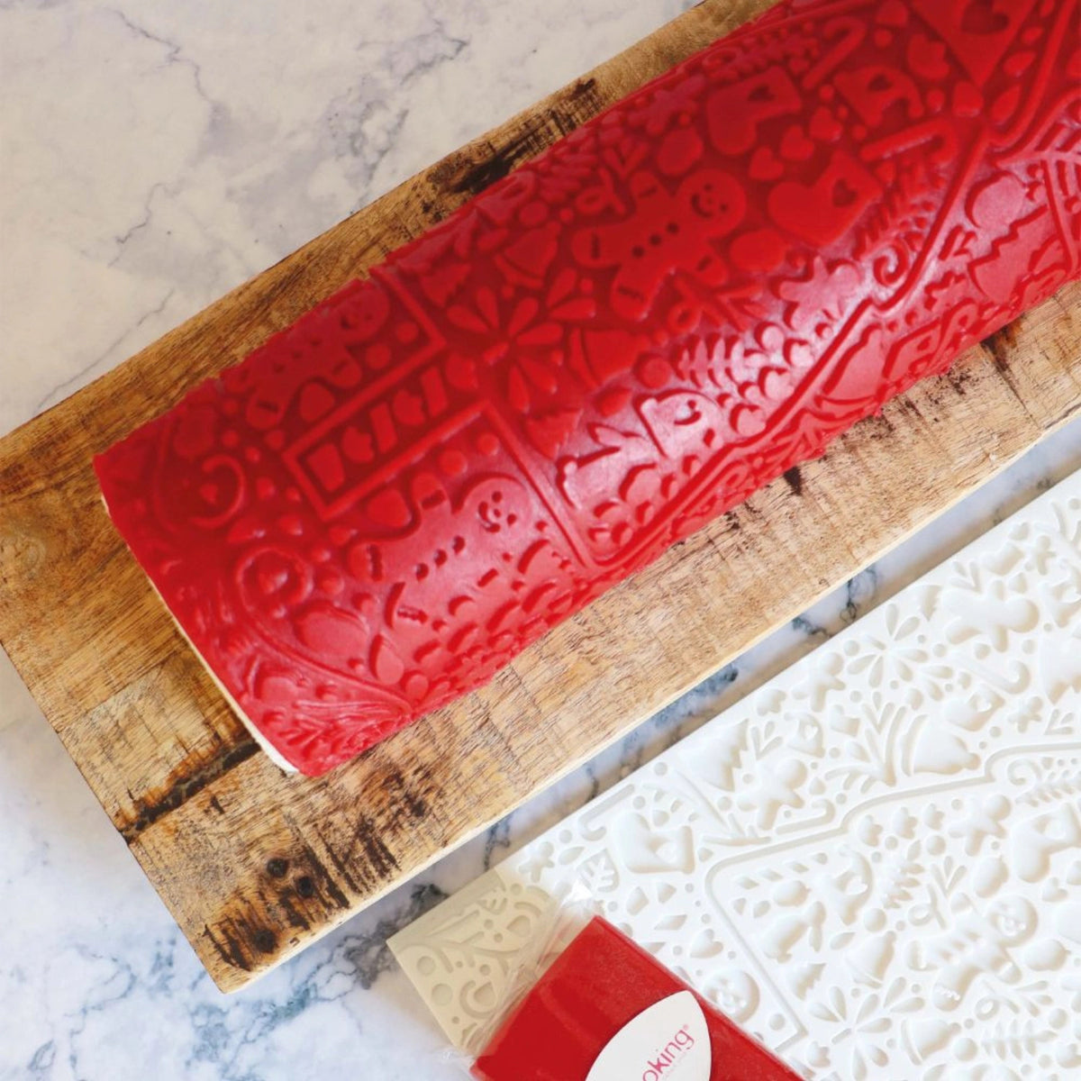 Silikonmatte für Rouladen Weihnachten 40x30cm in Weiss präsentiert im Onlineshop von KAQTU Design AG. Backen ist von Scrap Cooking
