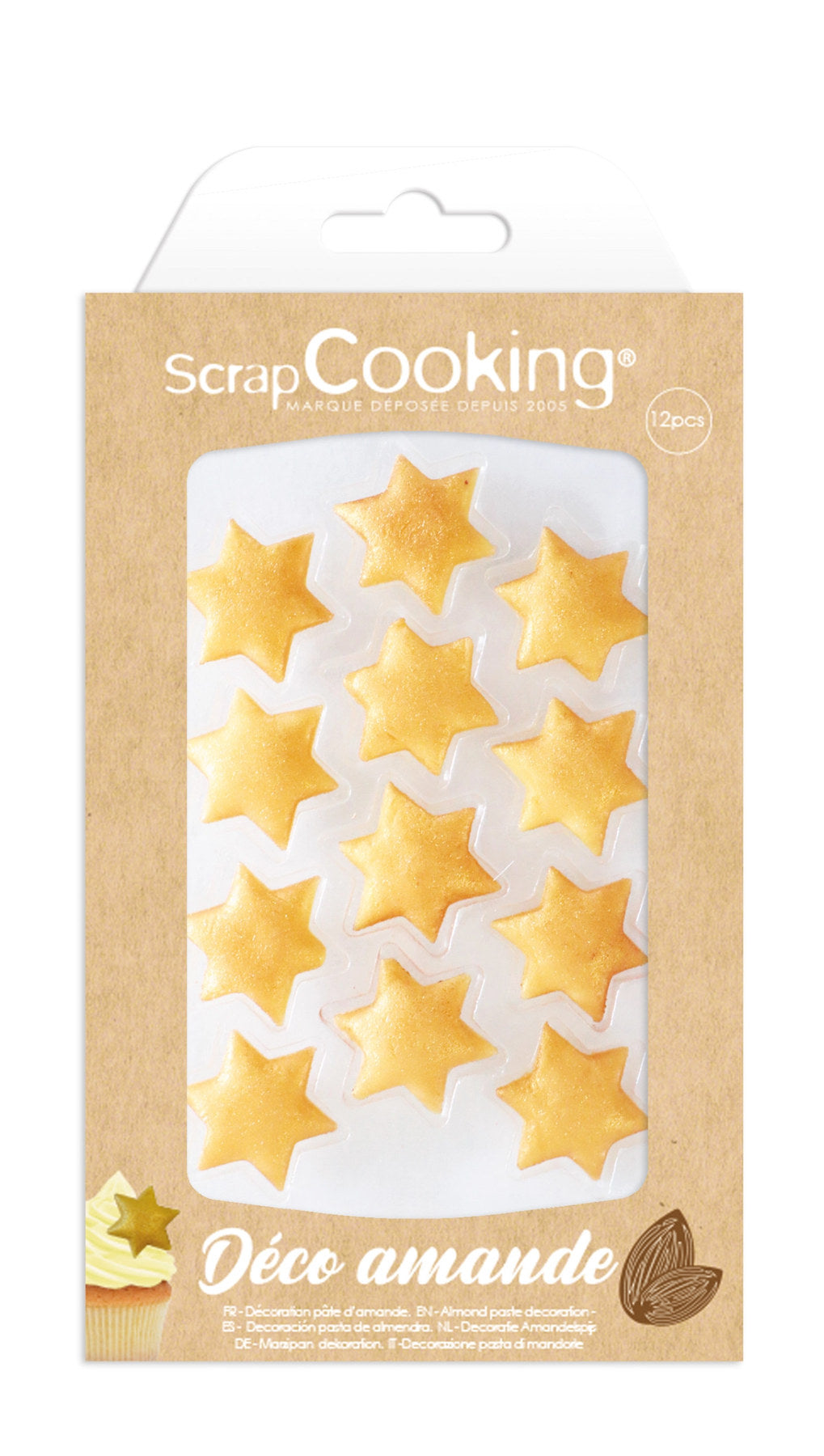 Marzipandekor Weihnachten Sterne 15g in Gold präsentiert im Onlineshop von KAQTU Design AG. Zutaten ist von Scrap Cooking