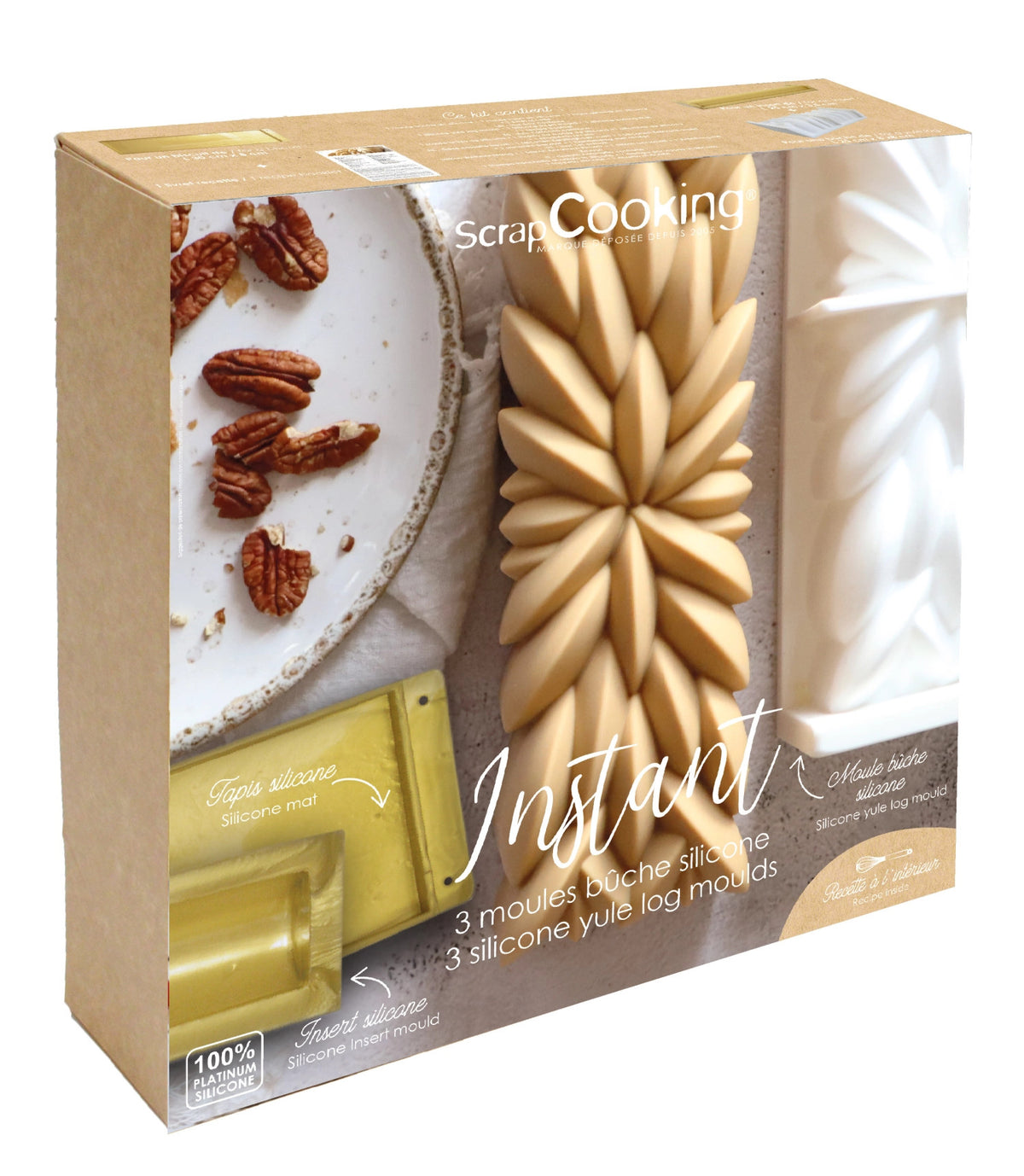 3er Set Bûche Instant in Weiss präsentiert im Onlineshop von KAQTU Design AG. Backform / Backblech ist von Scrap Cooking