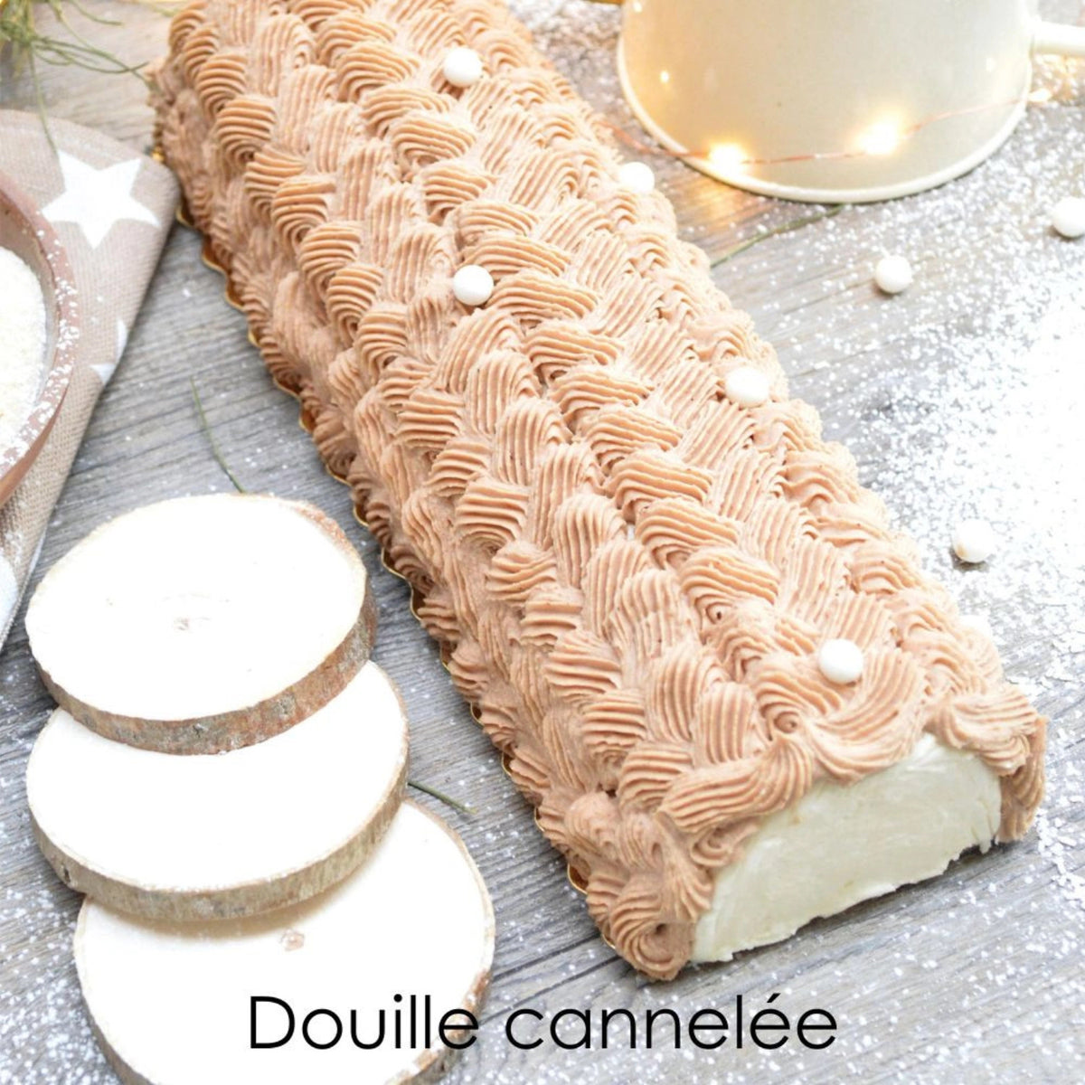 3er Set Spritztüllen Edelstahl für Bûche in Silber präsentiert im Onlineshop von KAQTU Design AG. Backutensilien ist von Scrap Cooking