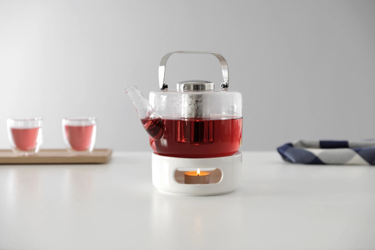 Minima Teestövchen D14cm H5.6cm Porzellan weiss in Weiss präsentiert im Onlineshop von KAQTU Design AG. Küchenhelfer ist von Viva