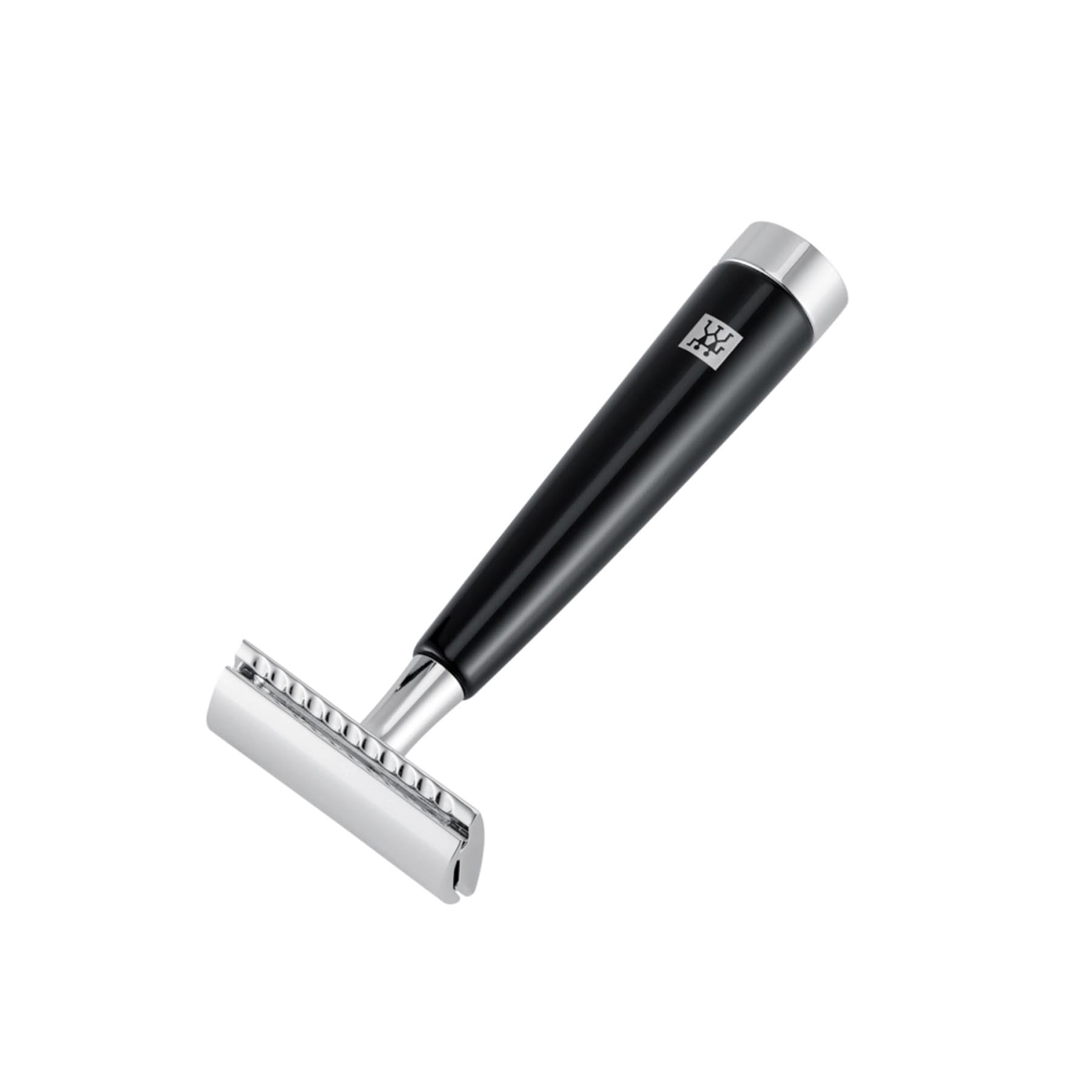 Schwarzer Classic Rasierhobel von Zwilling Beauty, designed für eine sanfte und gründliche Rasur, ideal für stilbewusste Männer.