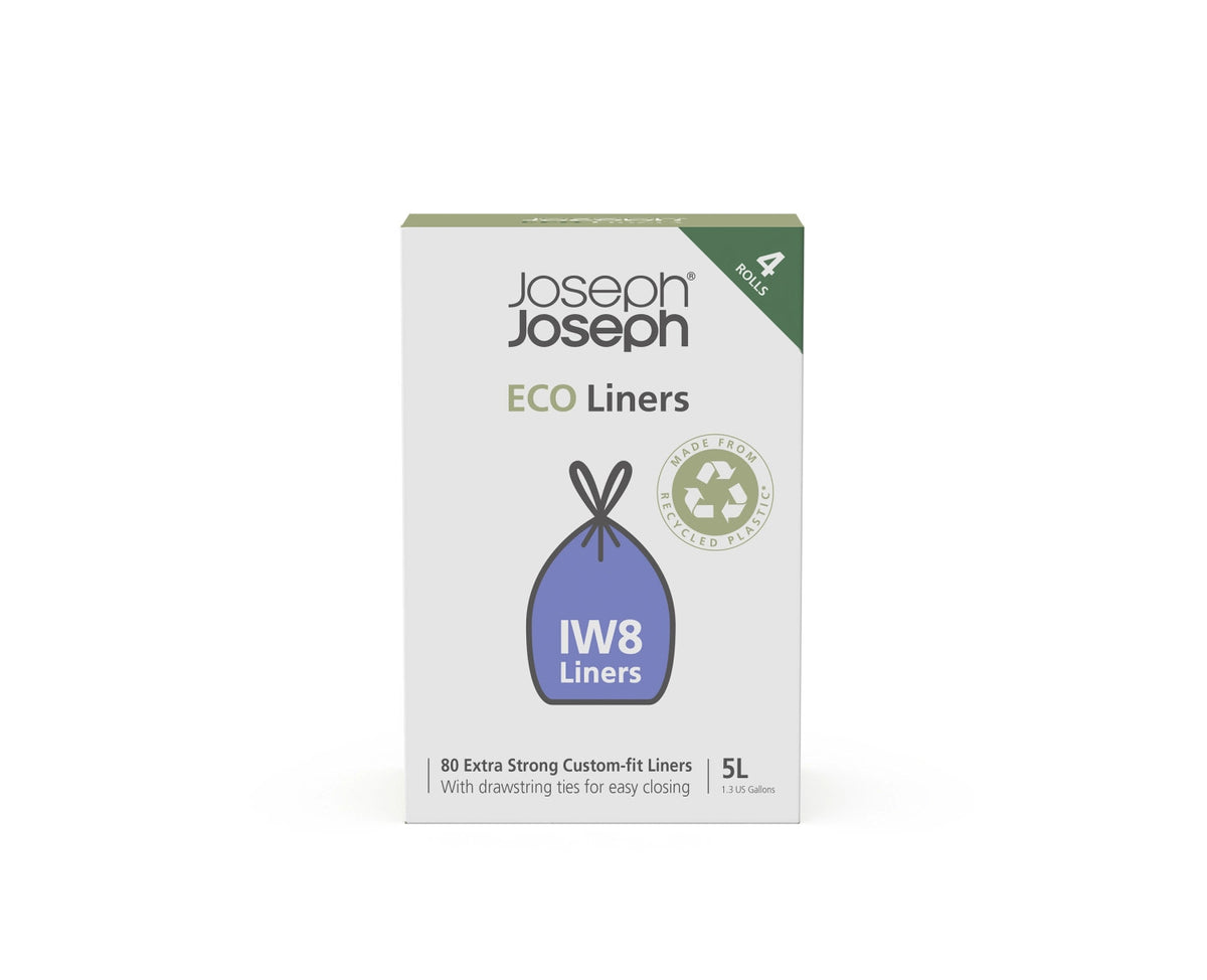 IW8 5l Müllbeutel recycelt 80er Pack in Grau präsentiert im Onlineshop von KAQTU Design AG. Müllsack ist von Joseph Joseph