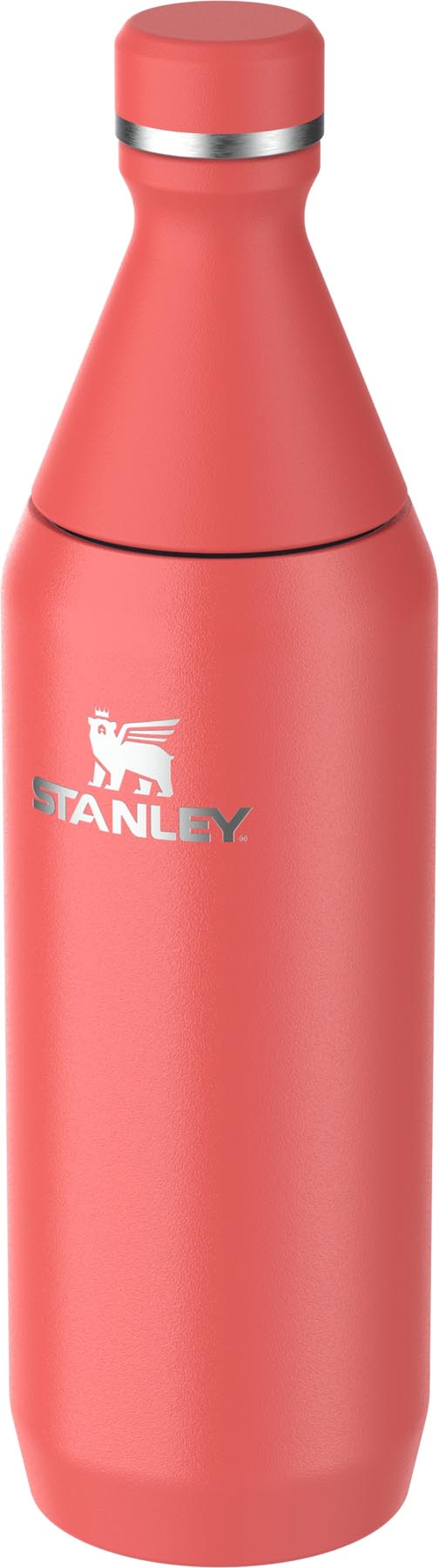 Moderne Stanley Thermosflasche in Hot Coral Gloss, 0.6l, für heiße und kalte Getränke. Ideal für aktive Lebensstile und unterwegs.