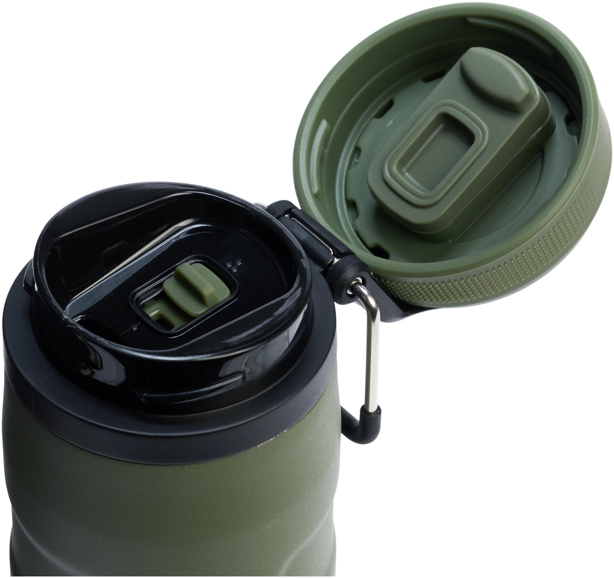 IceFlow Twist Flip Flasche 0.47l dried pine in Grün präsentiert im Onlineshop von KAQTU Design AG. Thermosflasche ist von Stanley