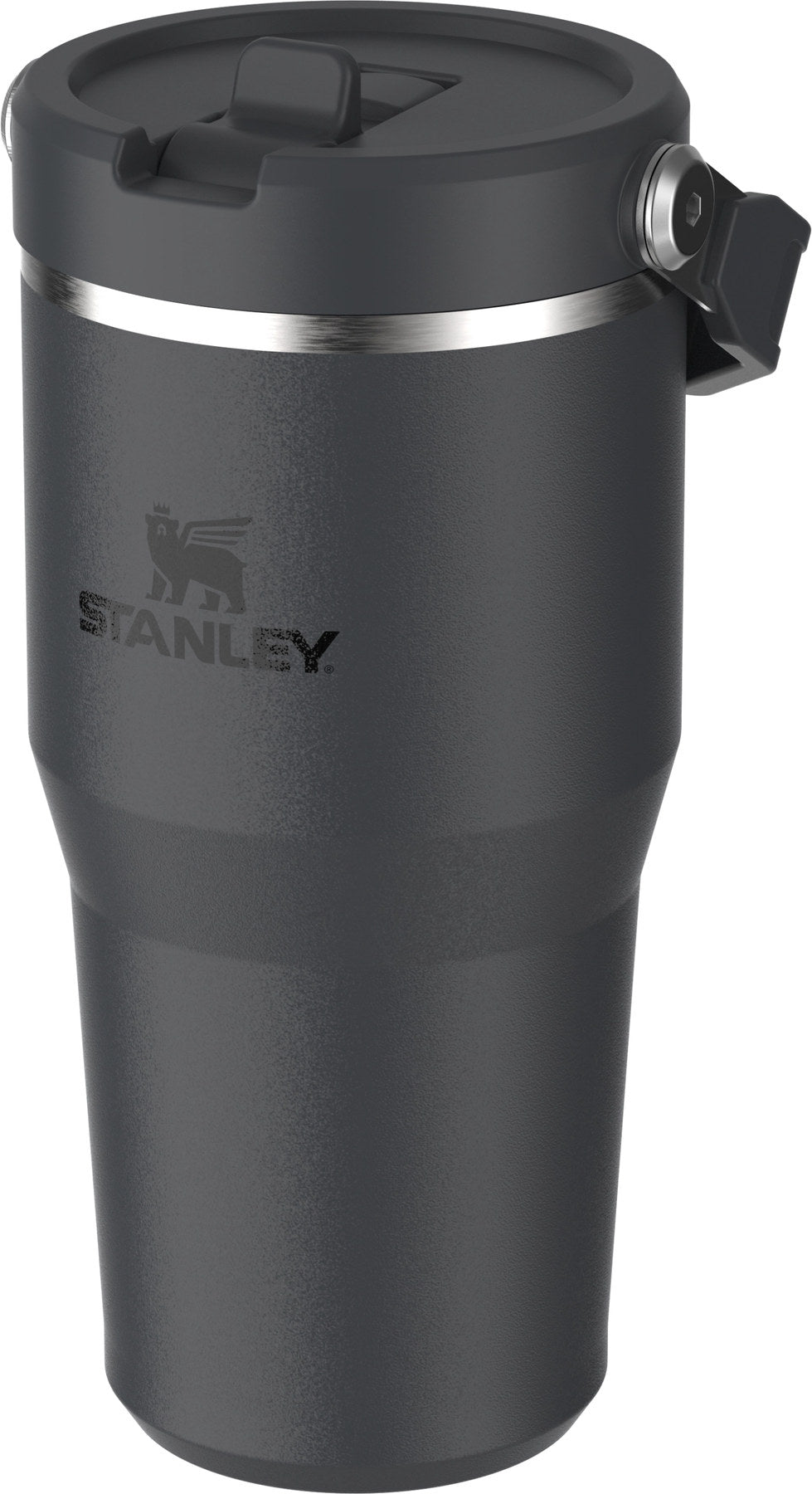 IceFlow Flip Straw Becher 0.6l black 2.0 in Schwarz präsentiert im Onlineshop von KAQTU Design AG. Thermosflasche ist von Stanley