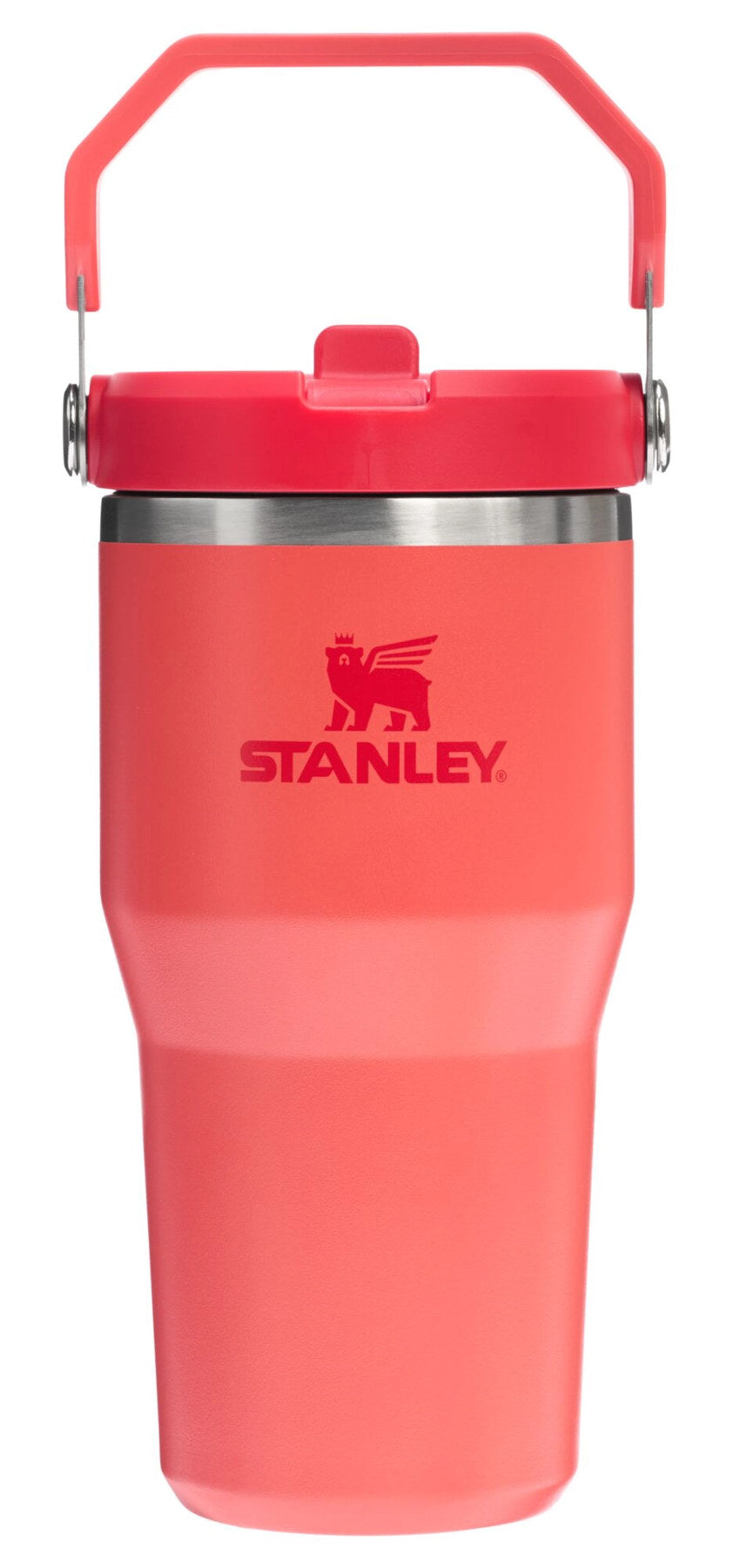 IceFlow Flip Straw Becher 0.6l hot coral in Rot präsentiert im Onlineshop von KAQTU Design AG. Thermosflasche ist von Stanley