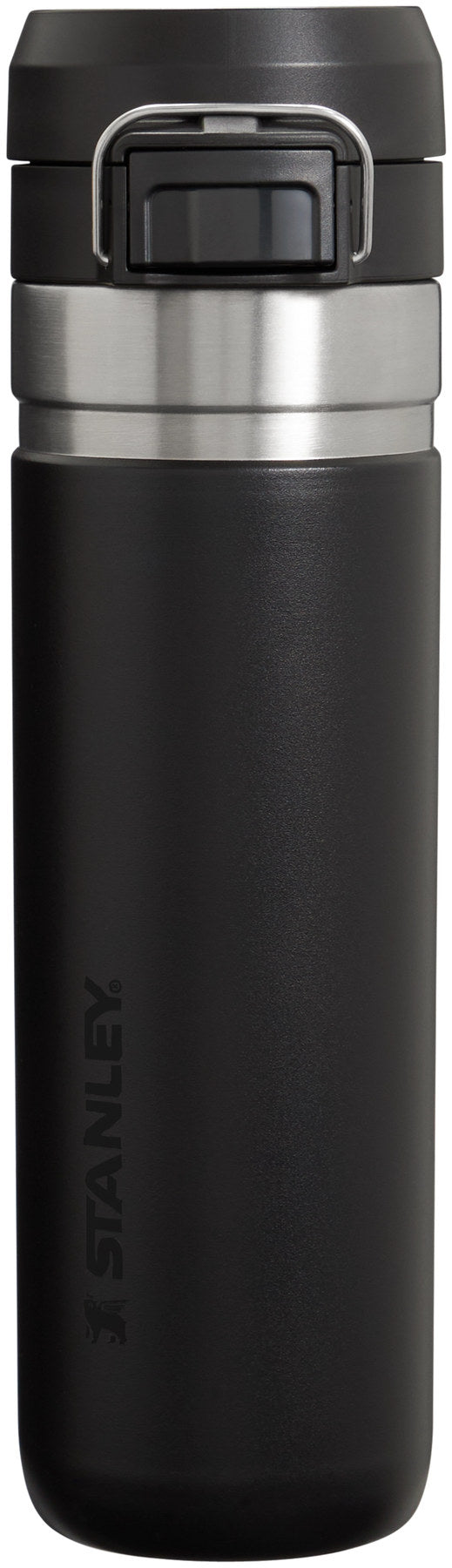 Quick-Flip Wasserflasche 0.7l black 2.0 in Schwarz präsentiert im Onlineshop von KAQTU Design AG. Thermosflasche ist von Stanley
