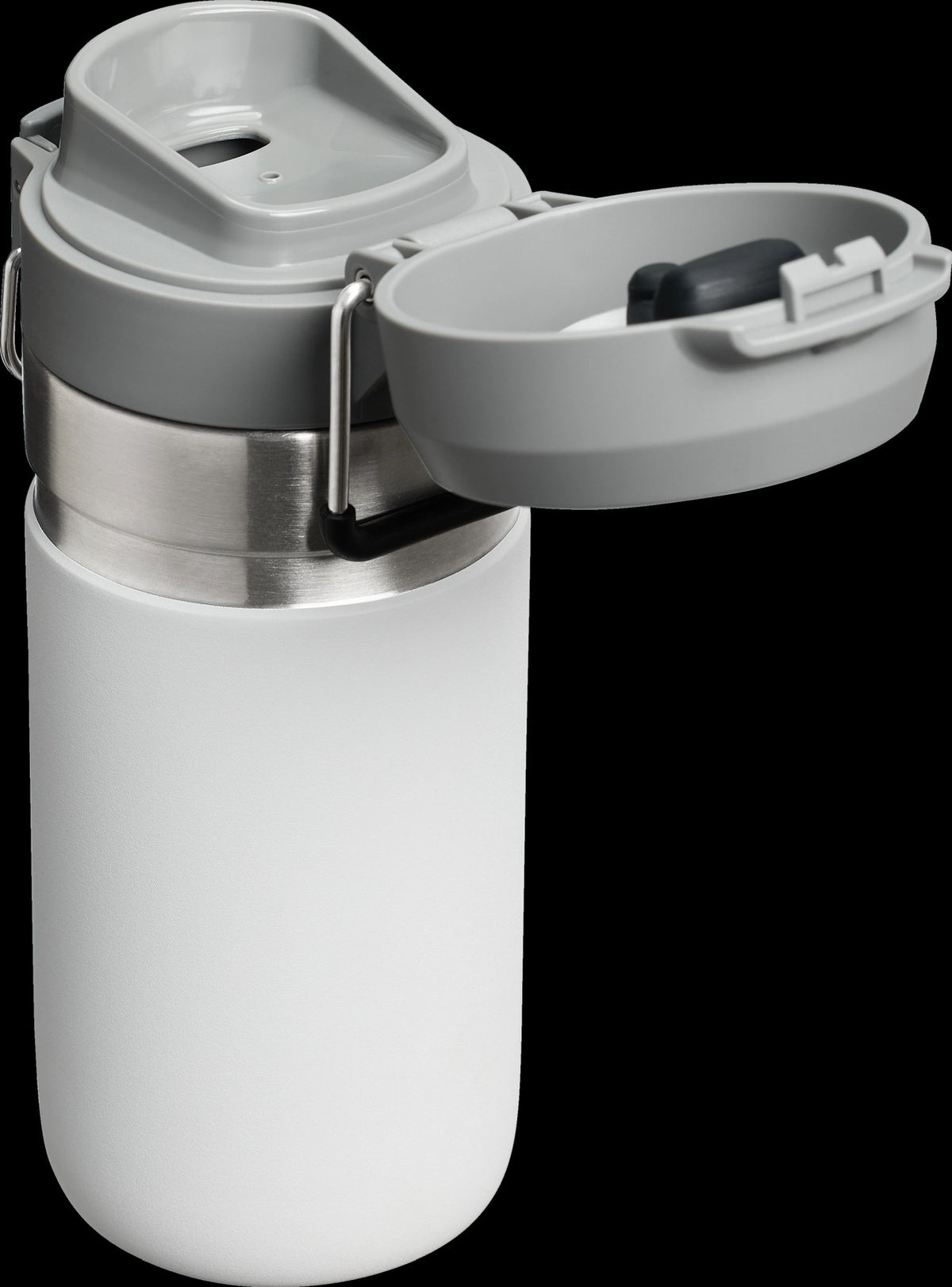 Quick-Flip Wasserflasche 0.47l frost in Weiss präsentiert im Onlineshop von KAQTU Design AG. Thermosflasche ist von Stanley